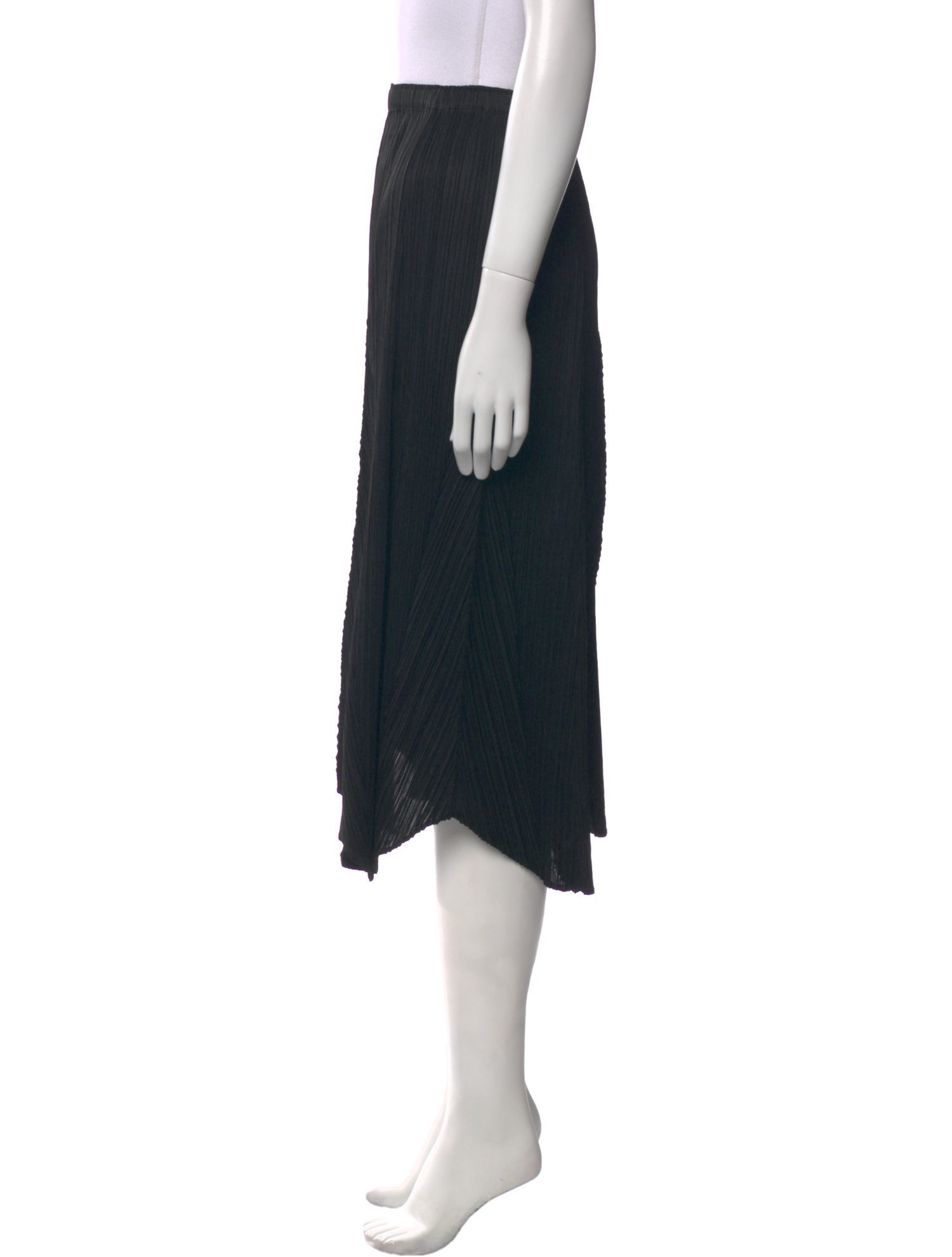 Pleats Please Issey Miyake Pleated Accents Midi Length Skirt