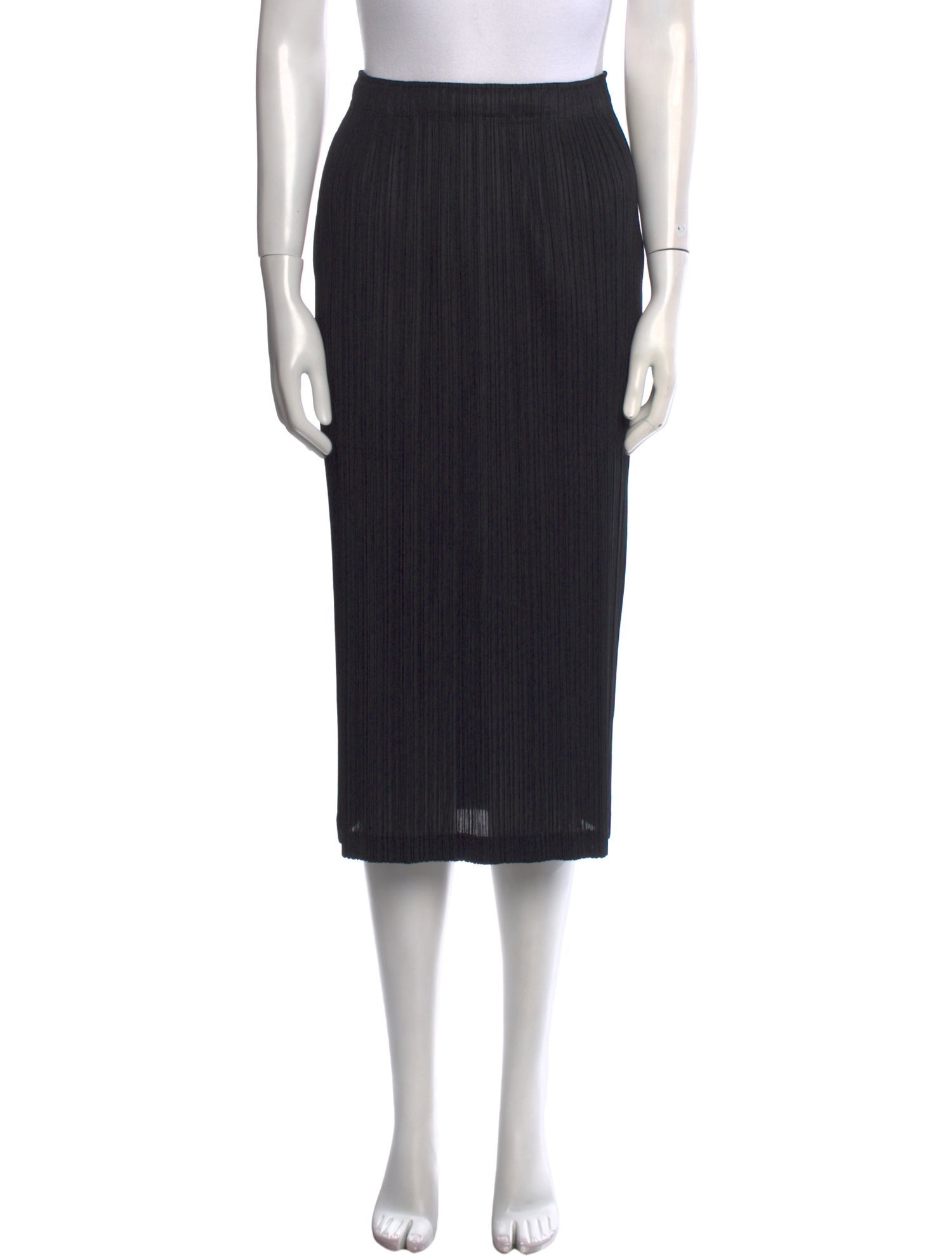 Pleats Please Issey Miyake Pleated Accents Midi Length Skirt