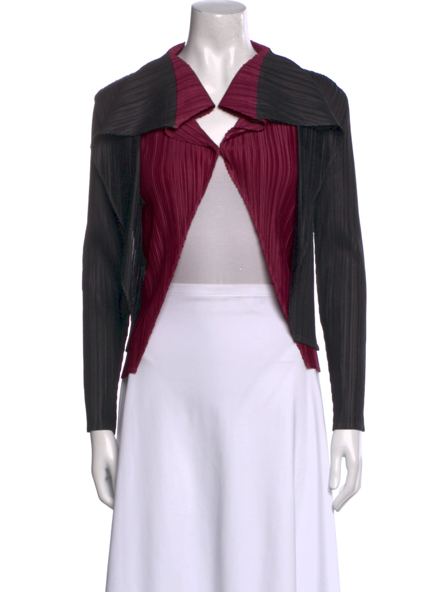 Pleats Please Issey Miyake Long Sleeve Crop Top