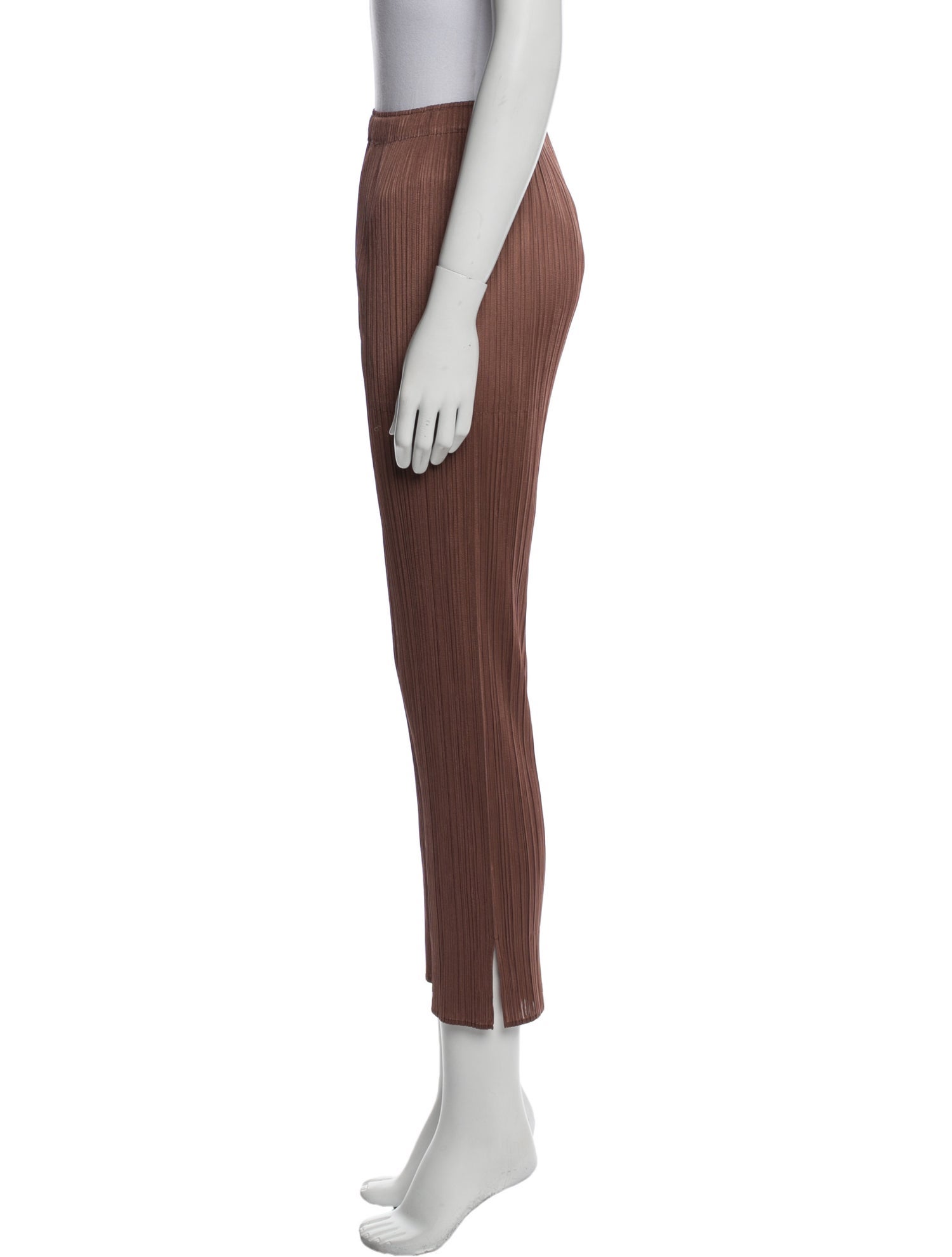 Pleats Please Issey Miyake Striped Straight Leg Pants