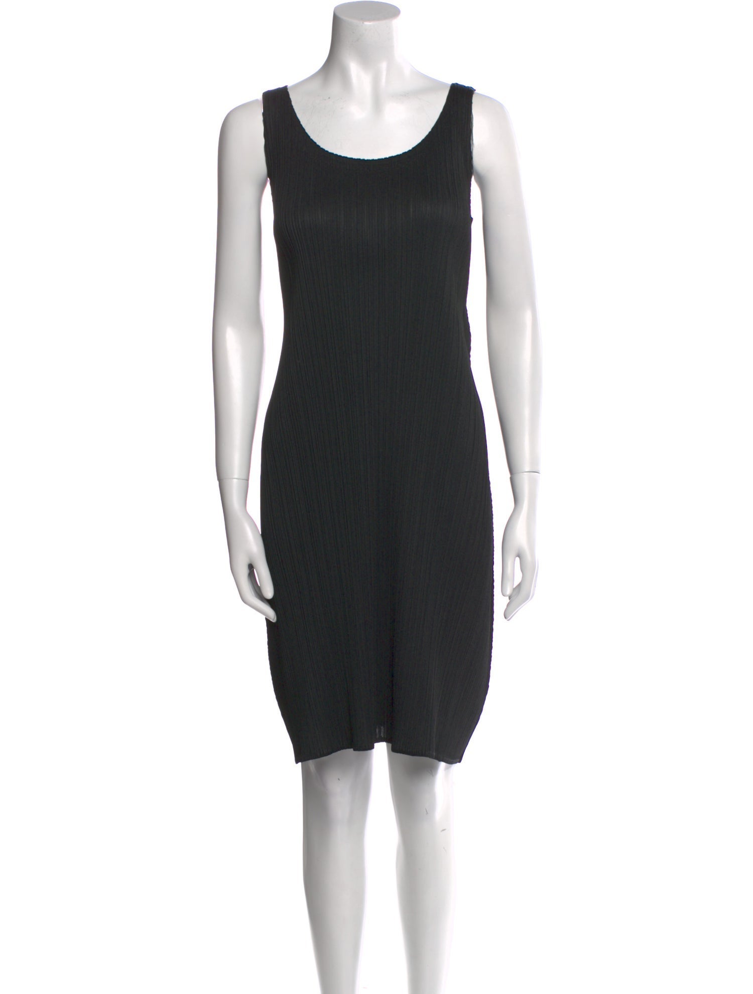 Pleats Please Issey Miyake Scoop Neck Knee-Length Dress