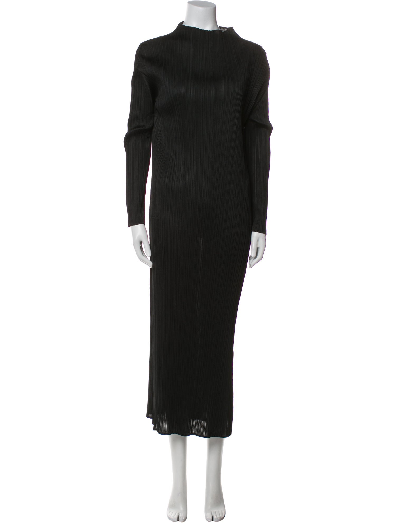 Pleats Please Issey Miyake Turtleneck Long Dress