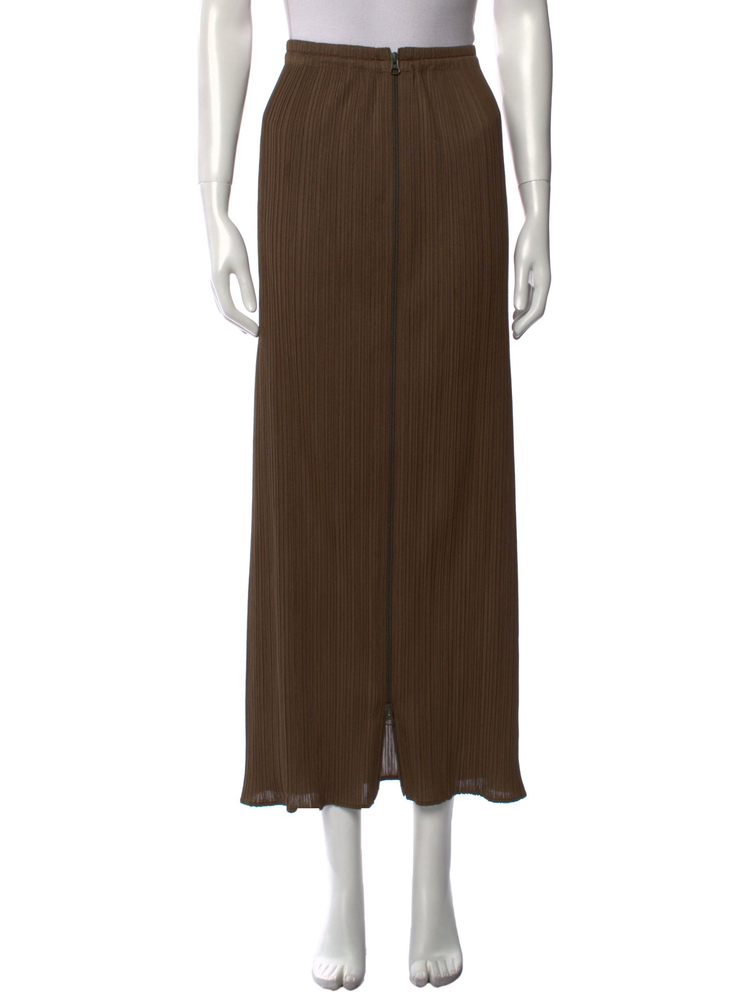 Pleats Please Issey Miyake Pleated Accents Midi Length Skirt
