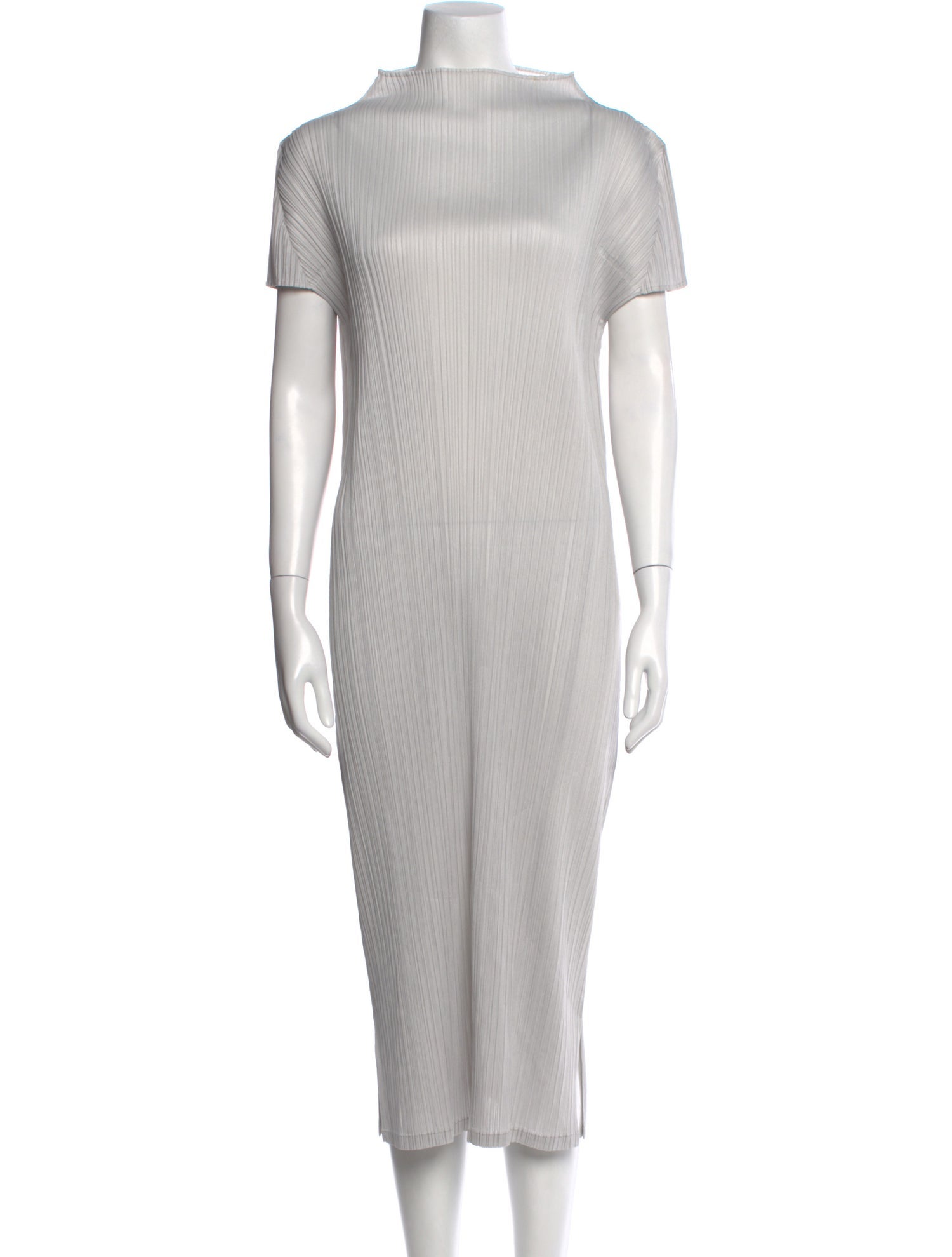 Pleats Please Issey Miyake Turtleneck Midi Length Dress