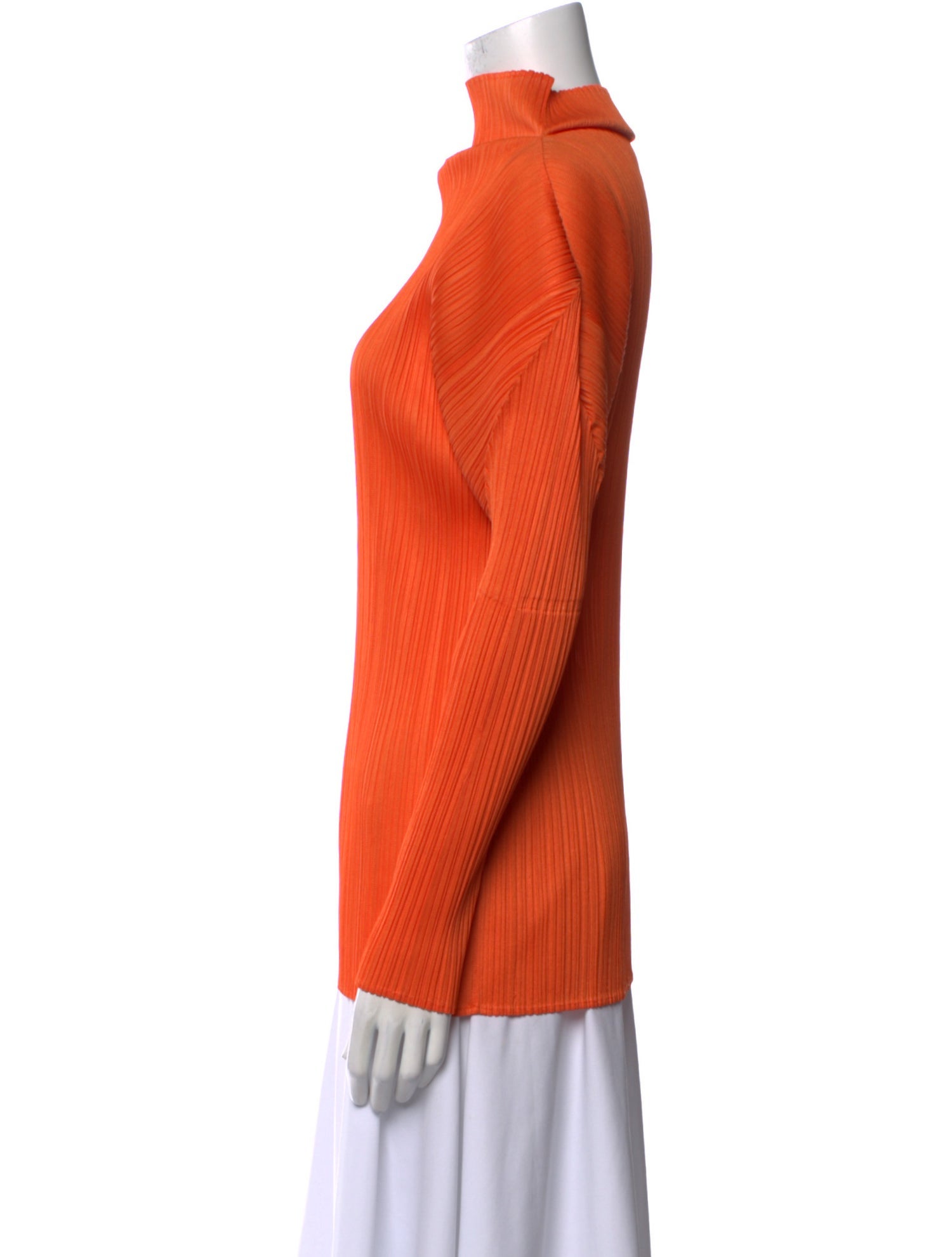 Pleats Please Issey Miyake Mock Neck Long Sleeve Top