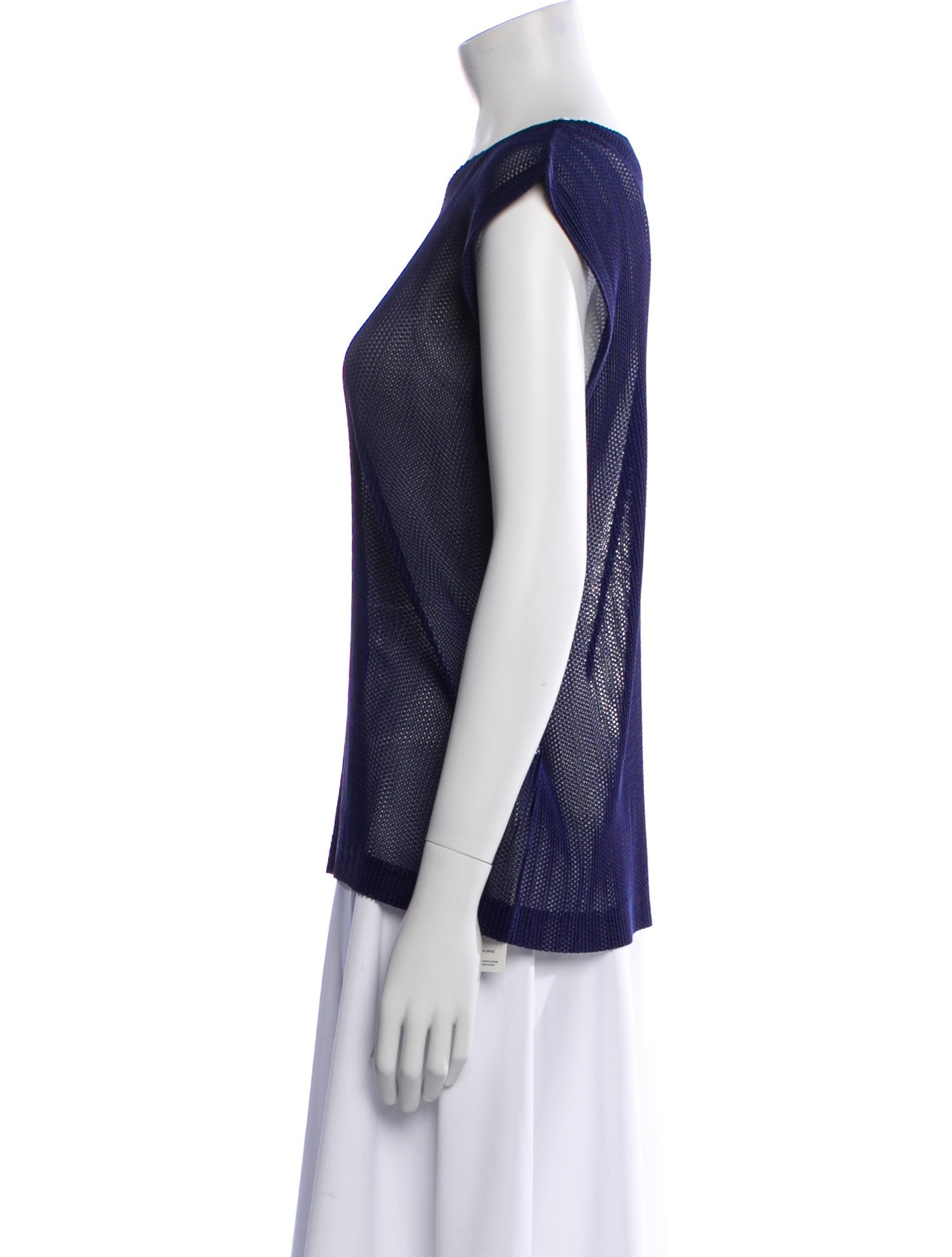 Pleats Please Issey Miyake Scoop Neck Short Sleeve Top