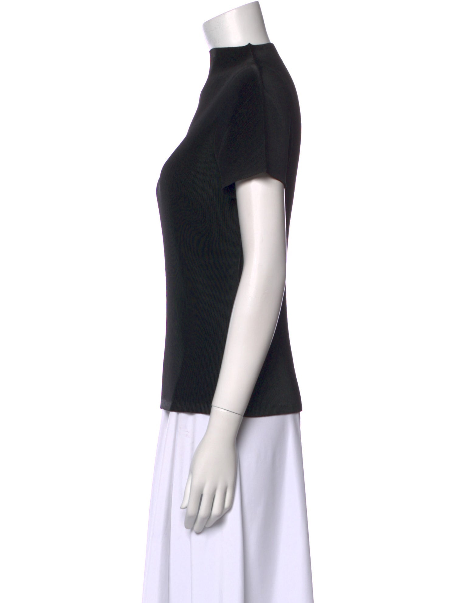 Pleats Please Issey Miyake Mock Neck Short Sleeve Top