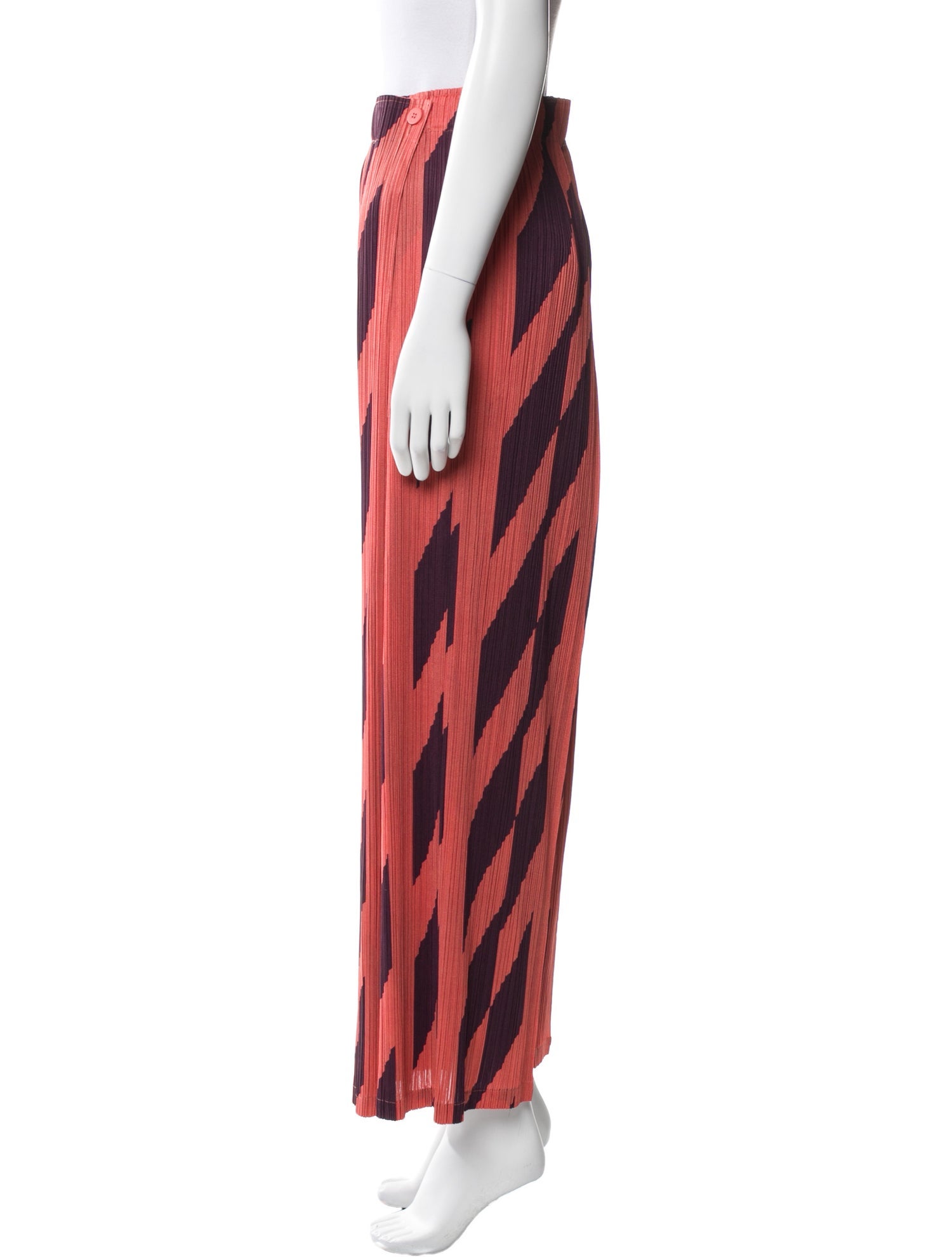 Pleats Please Issey Miyake Printed Skinny Leg Pants