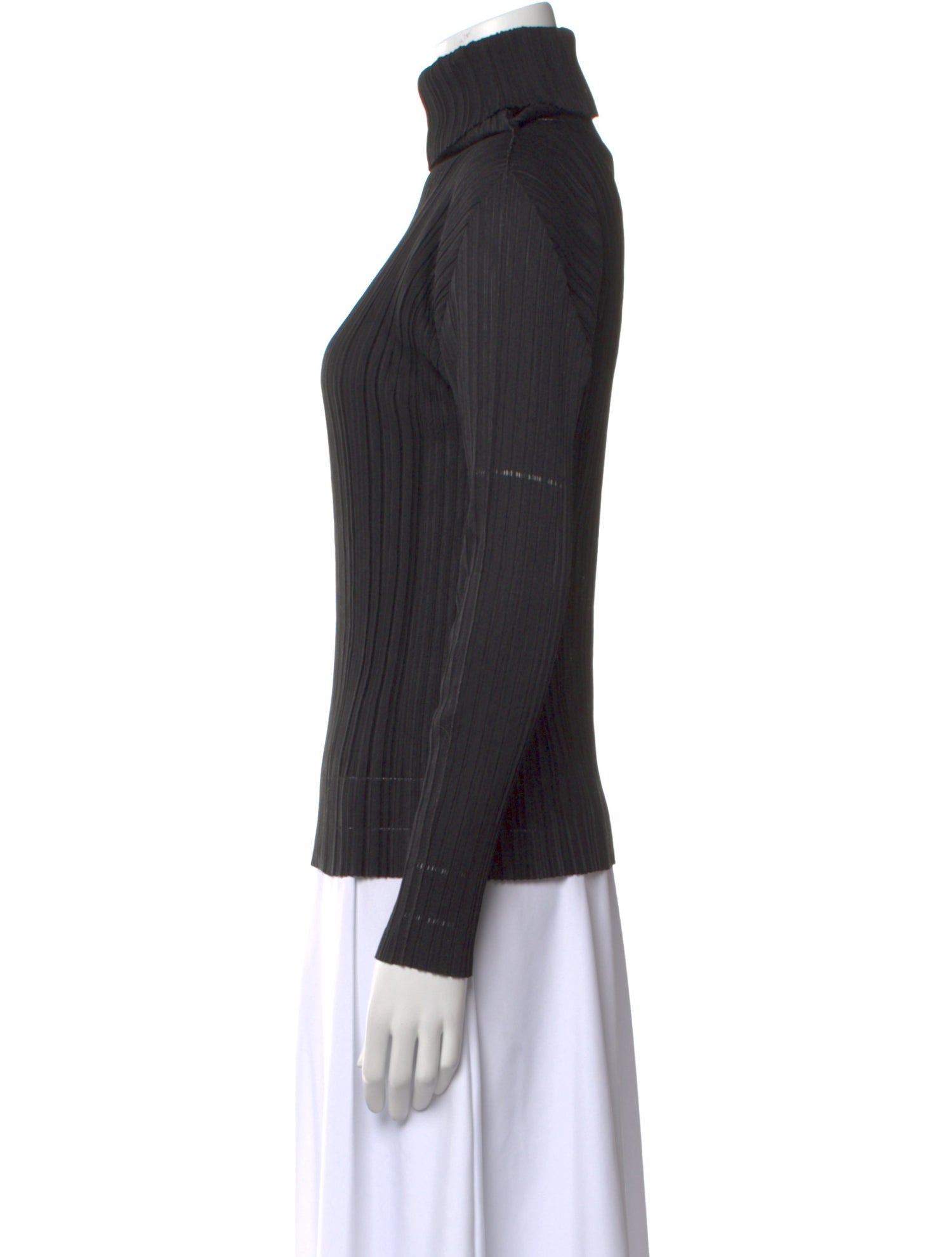 Pleats Please Issey Miyake Turtleneck Long Sleeve Top