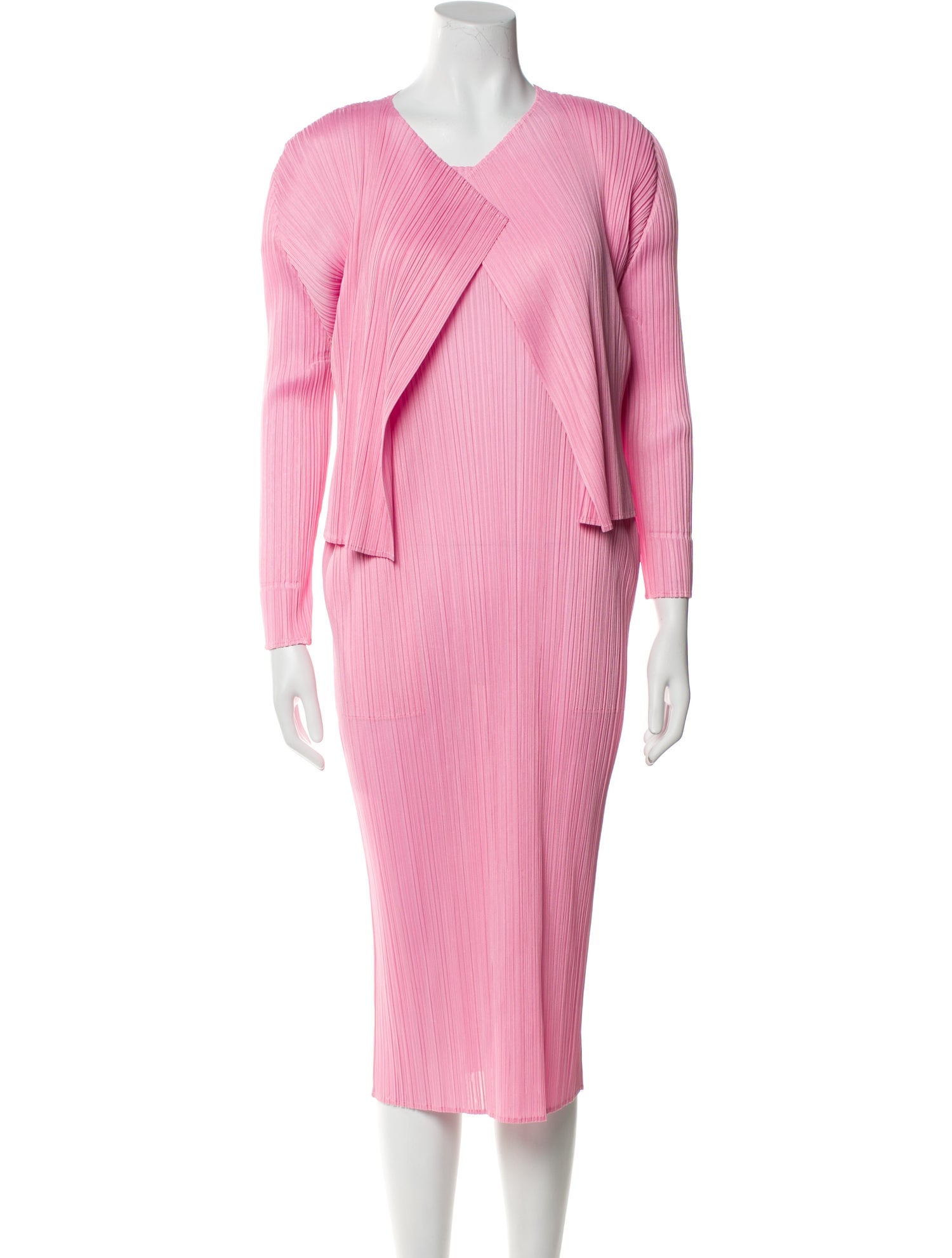Pleats Please Issey Miyake Pleated Accents Dress Set