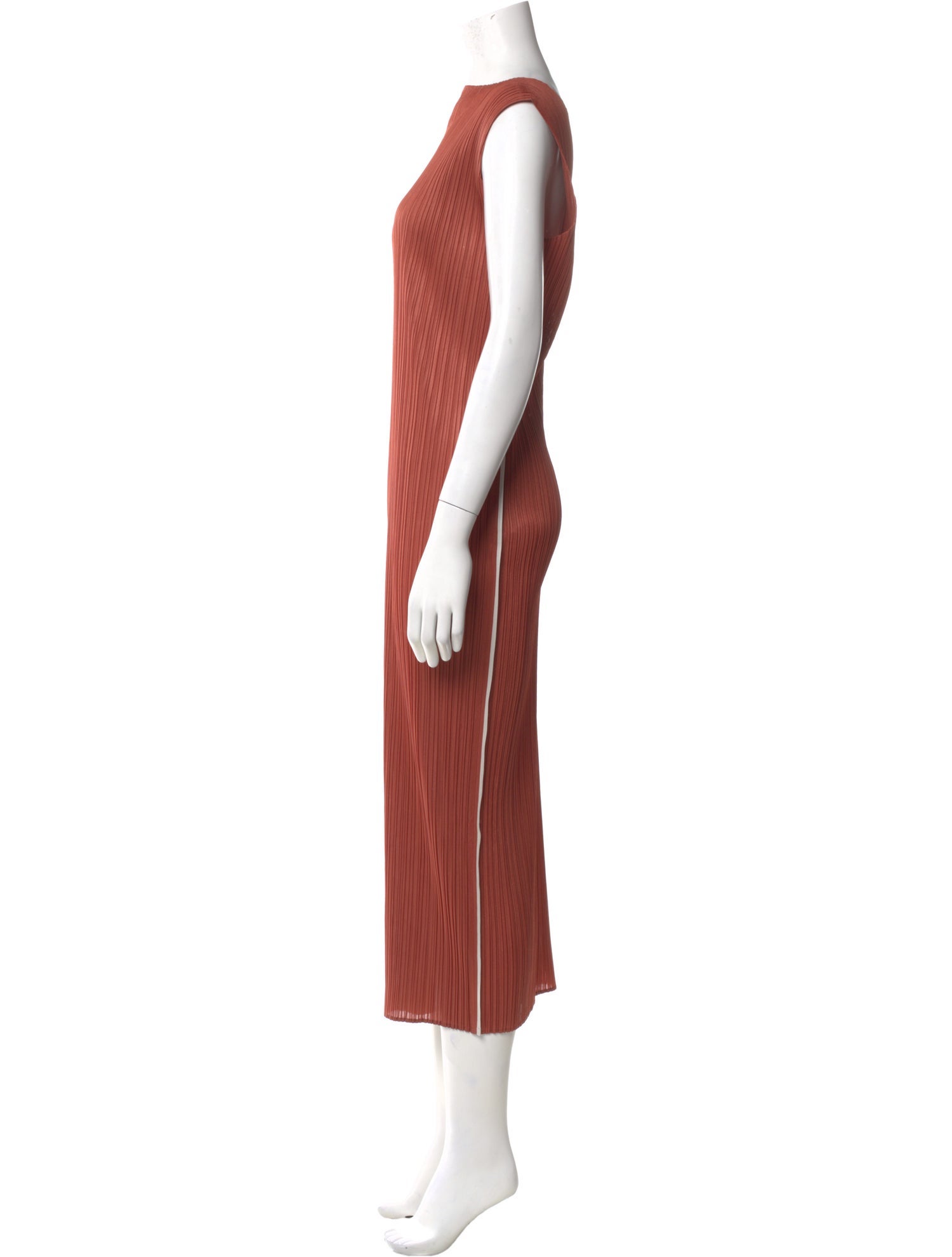 Pleats Please Issey Miyake Turtleneck Midi Length Dress