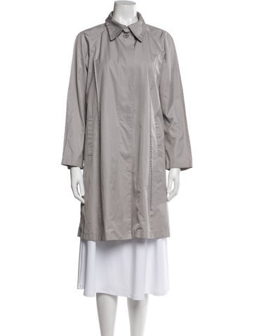 Pre-owned Issey Miyake Trench Coat In Gray