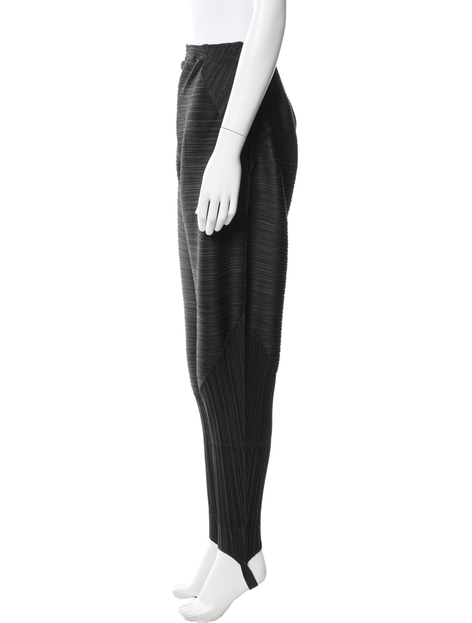 Pleats Please Issey Miyake Striped Skinny Leg Pants