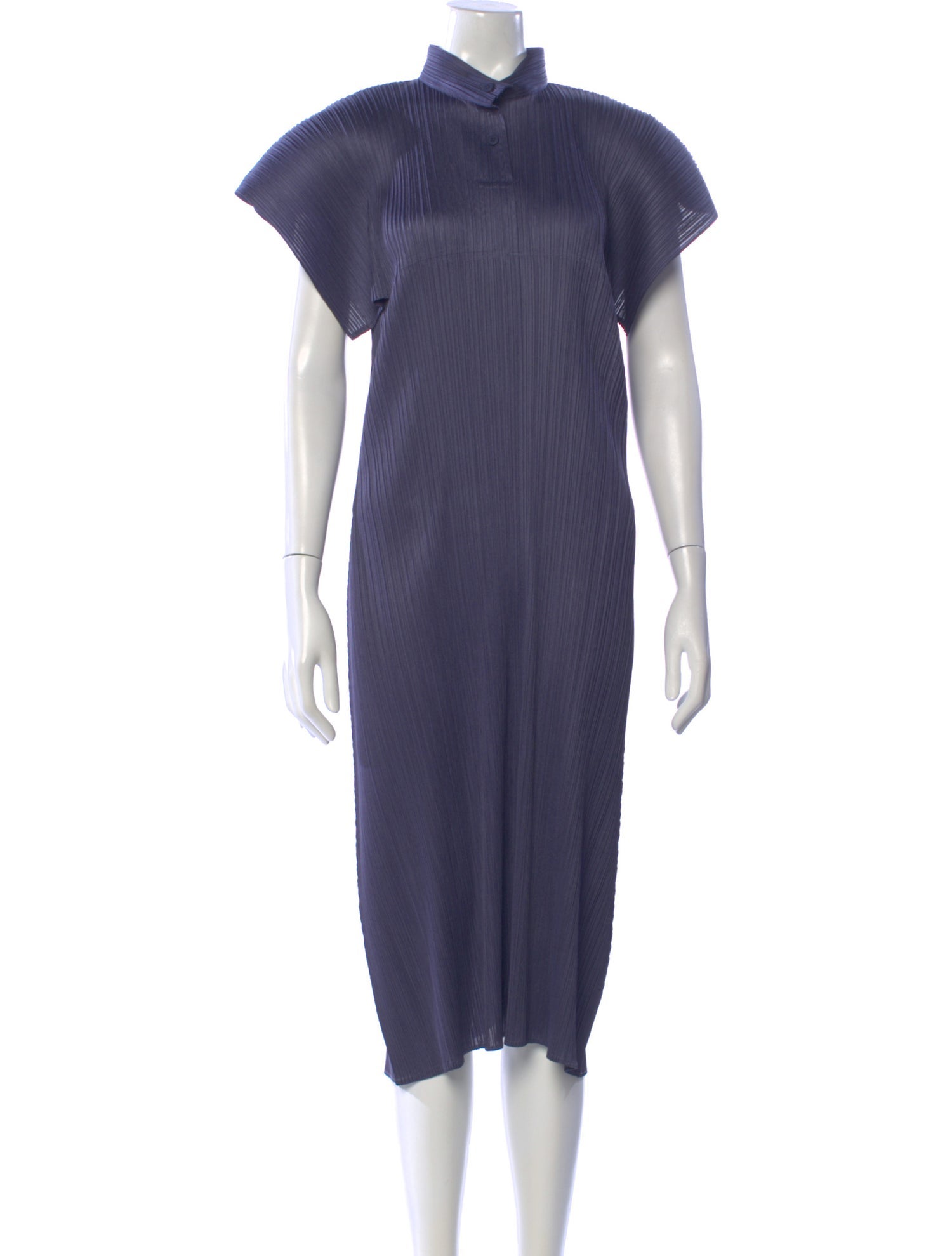 Pleats Please Issey Miyake Turtleneck Midi Length Dress