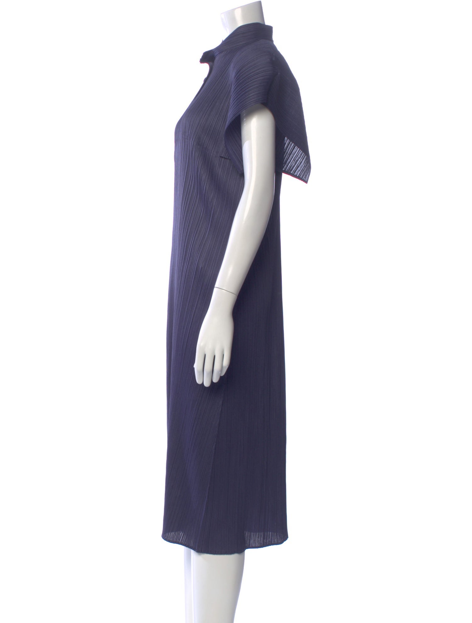 Pleats Please Issey Miyake Turtleneck Midi Length Dress