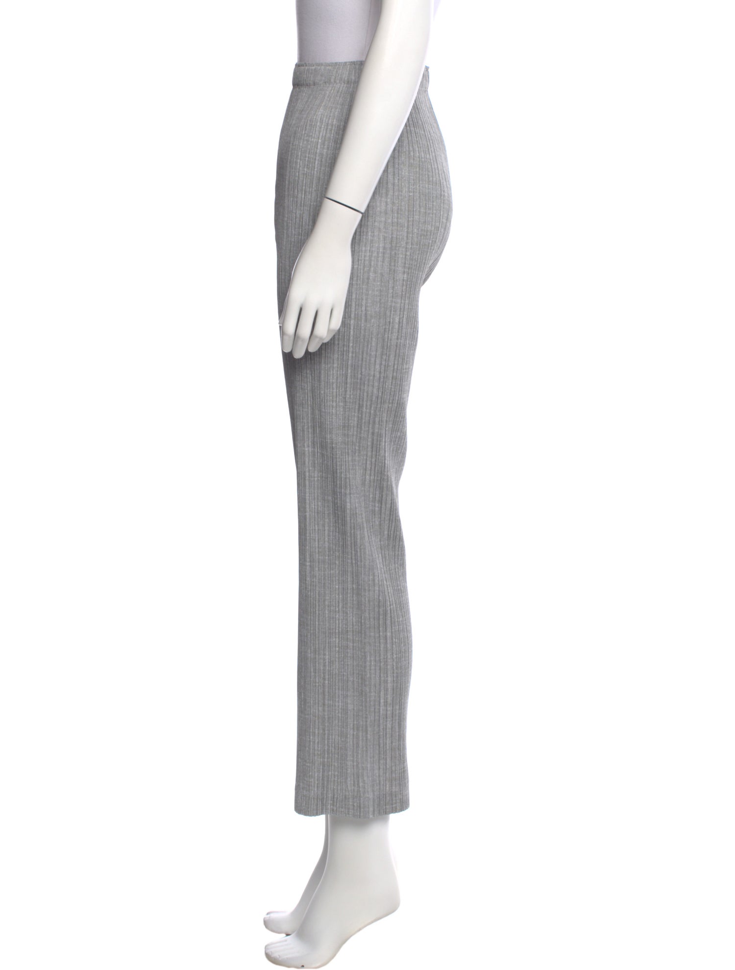 Pleats Please Issey Miyake Striped Straight Leg Pants