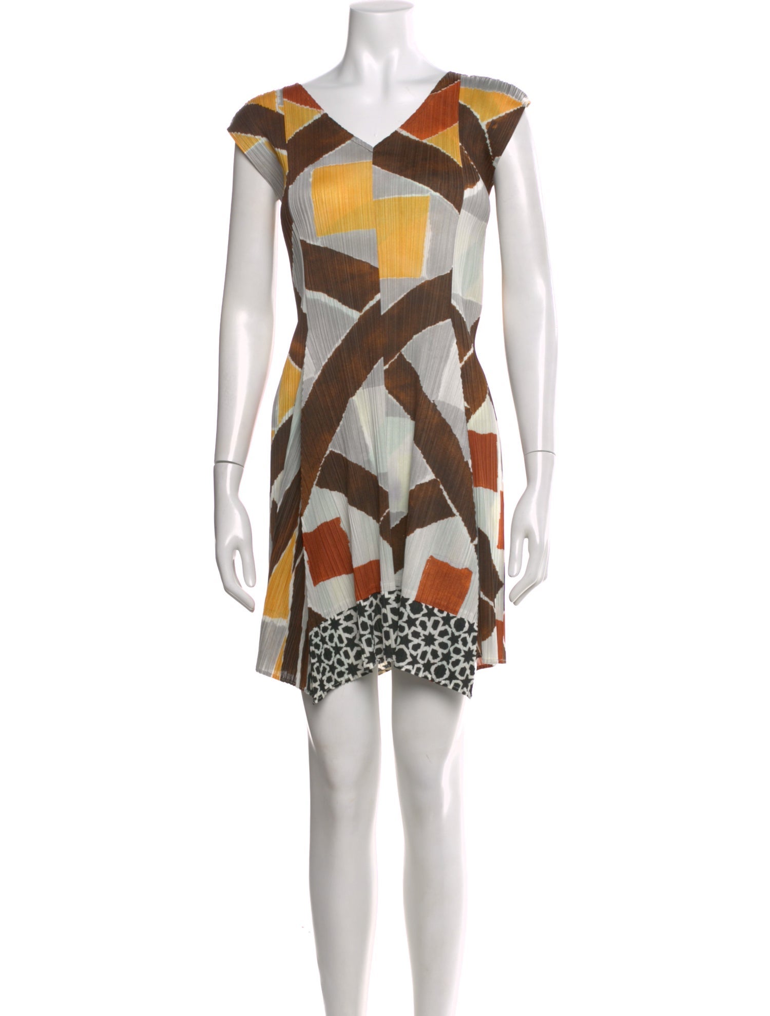 Pleats Please Issey Miyake Printed Mini Dress