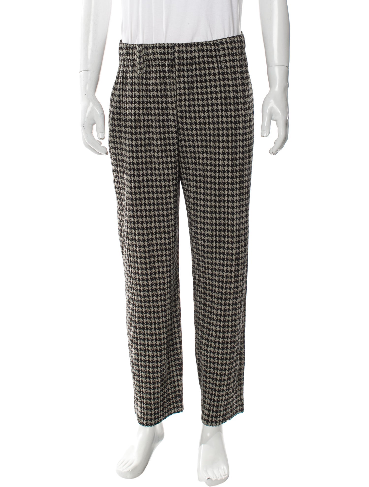 Pleats Please Issey Miyake Houndstooth Print Pants