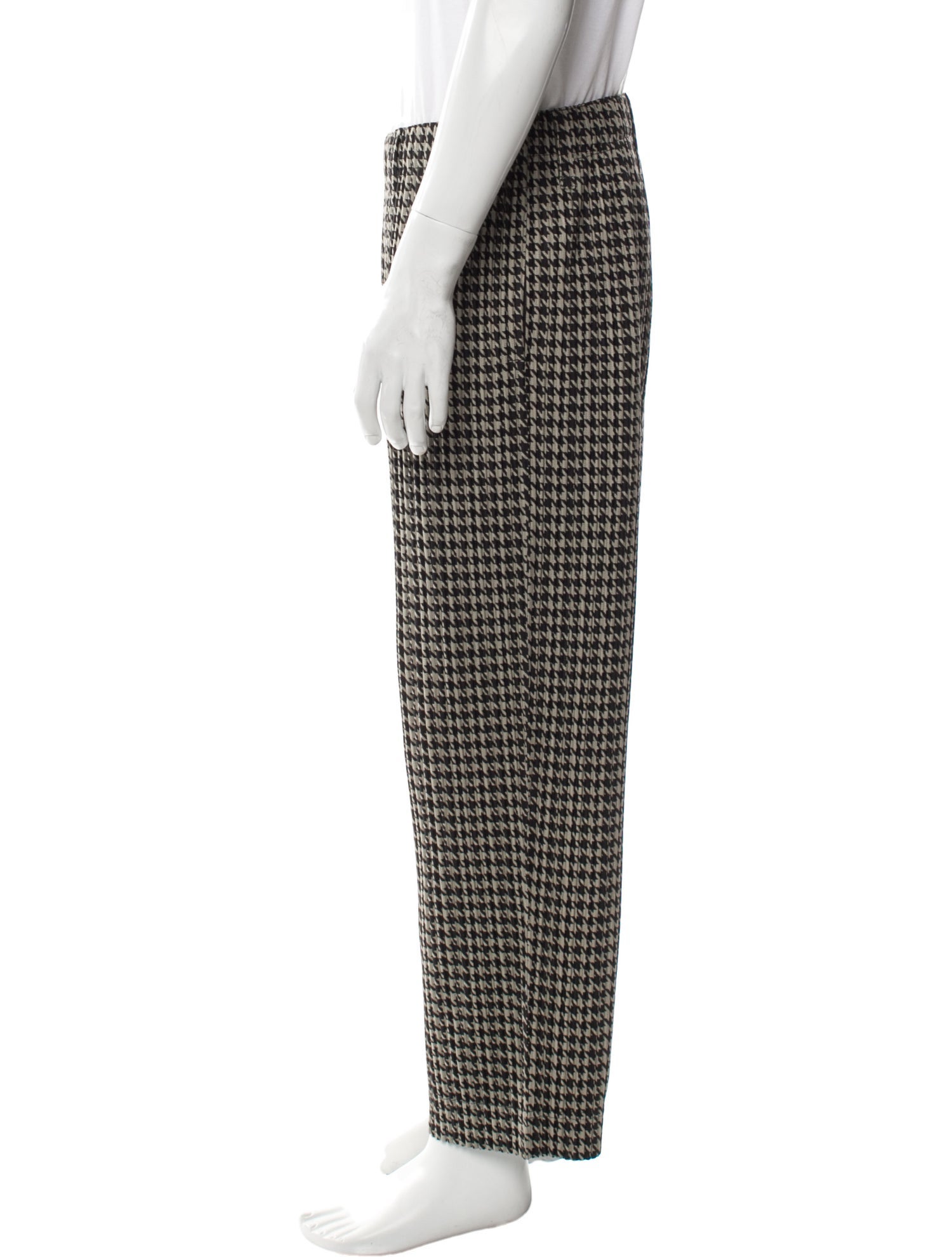 Pleats Please Issey Miyake Houndstooth Print Pants