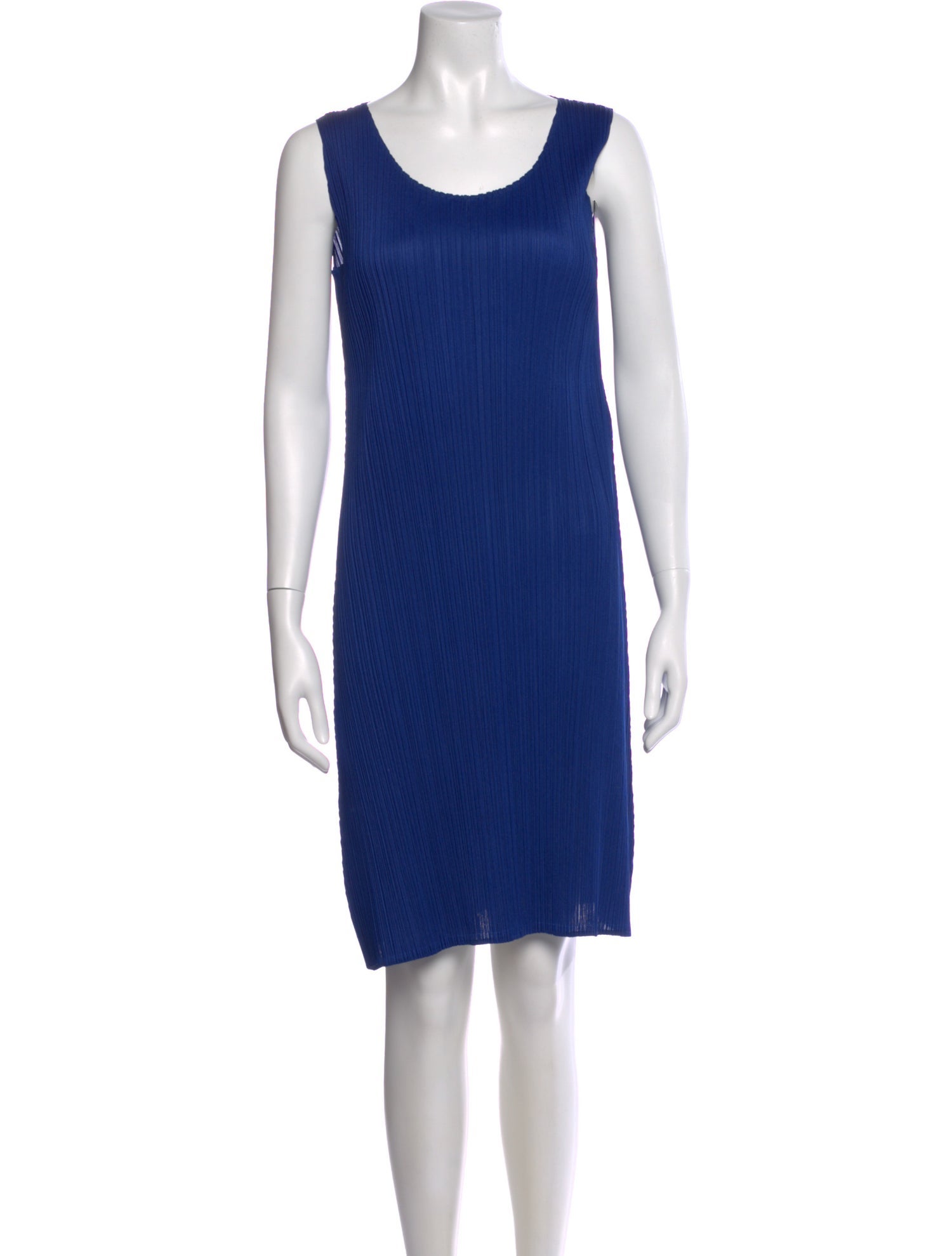 Pleats Please Issey Miyake Scoop Neck Mini Dress