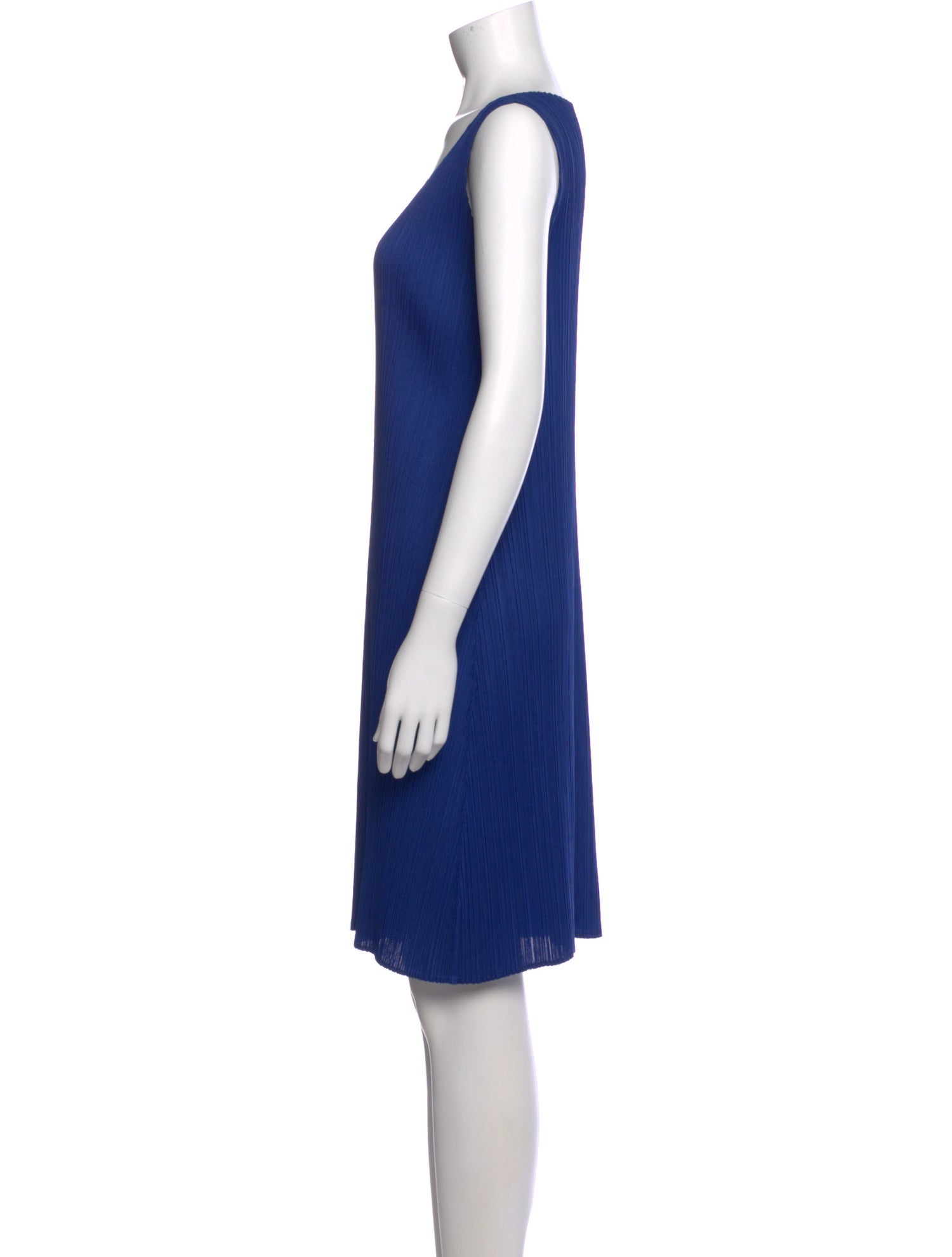 Pleats Please Issey Miyake Scoop Neck Mini Dress