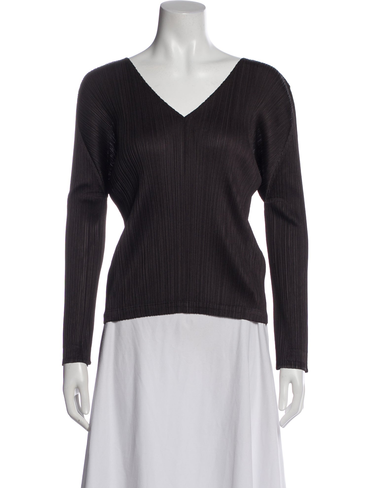 Pleats Please Issey Miyake Vintage V-Neck Top