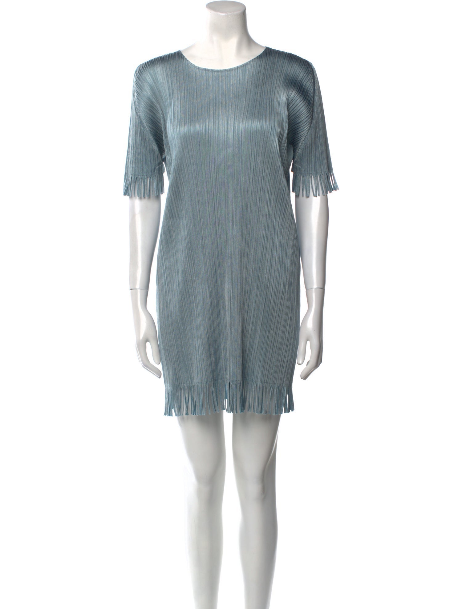 Pleats Please Issey Miyake Crew Neck Mini Dress
