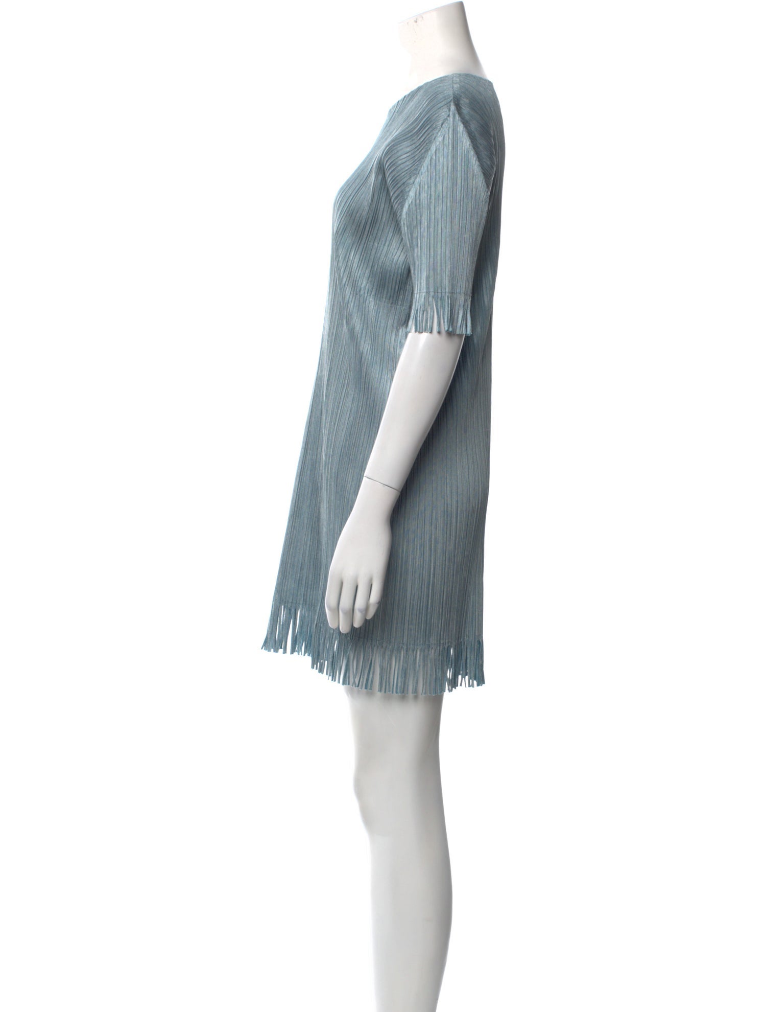 Pleats Please Issey Miyake Crew Neck Mini Dress