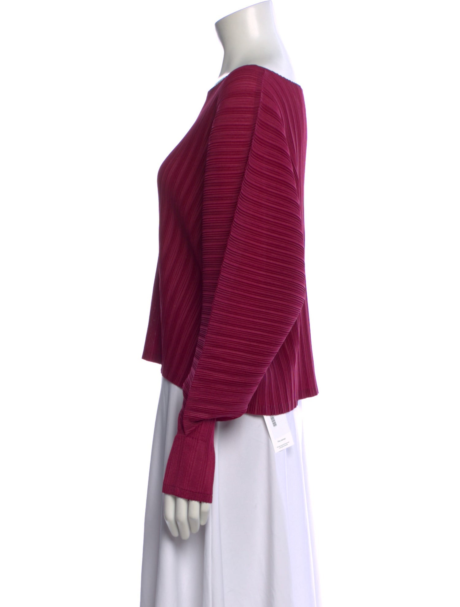 Pleats Please Issey Miyake Crew Neck Long Sleeve Top