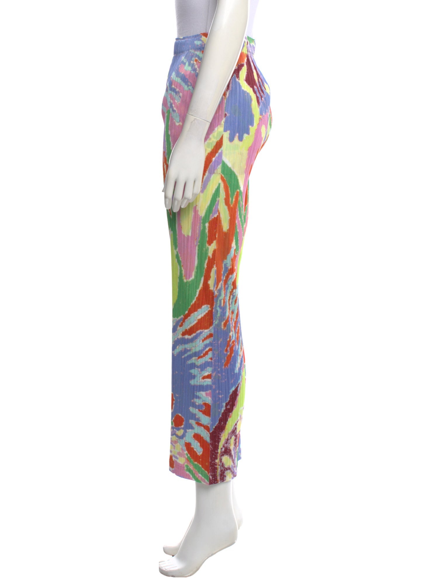 Pleats Please Issey Miyake Tie-Dye Print Straight Leg Pants