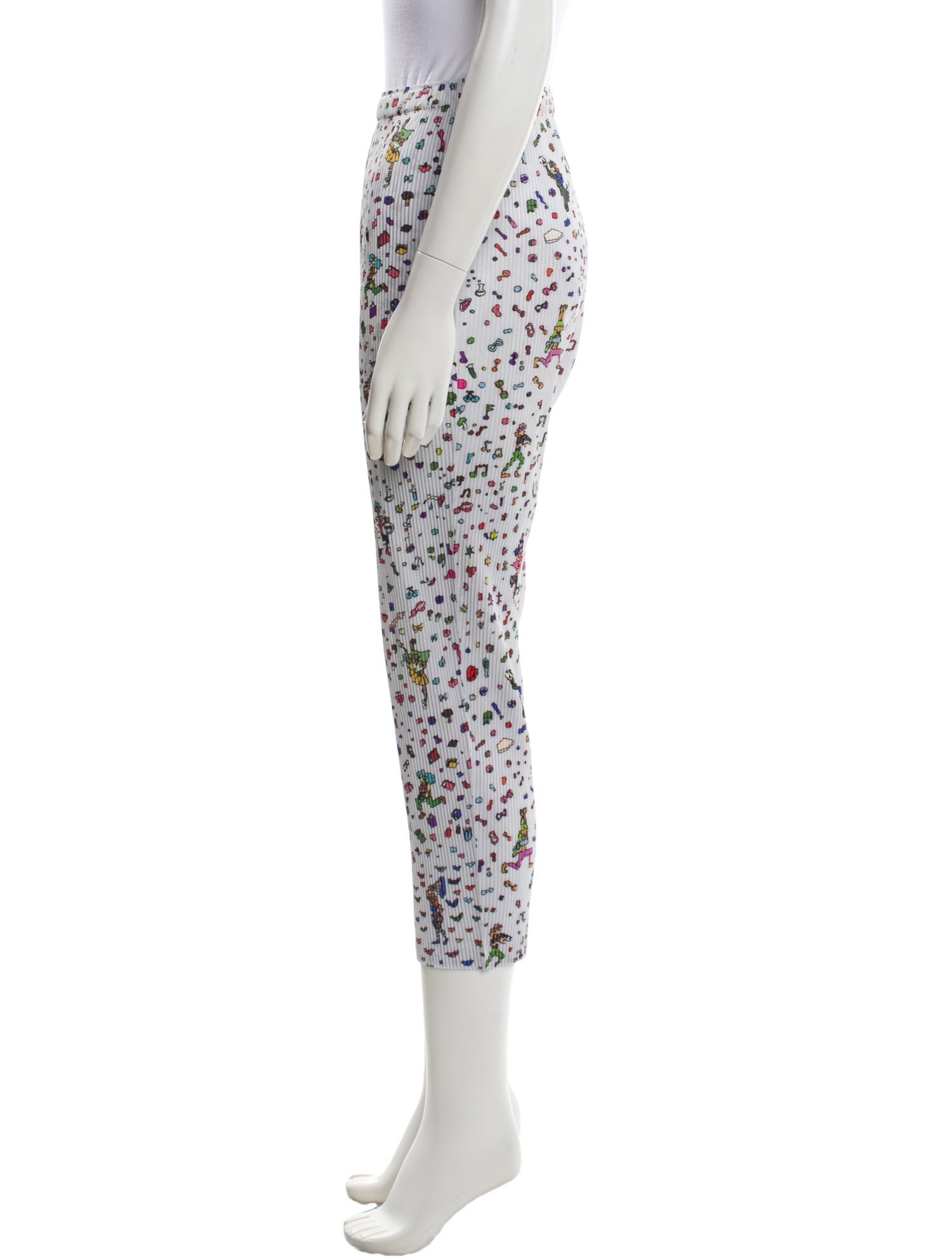 Pleats Please Issey Miyake Printed Straight Leg Pants