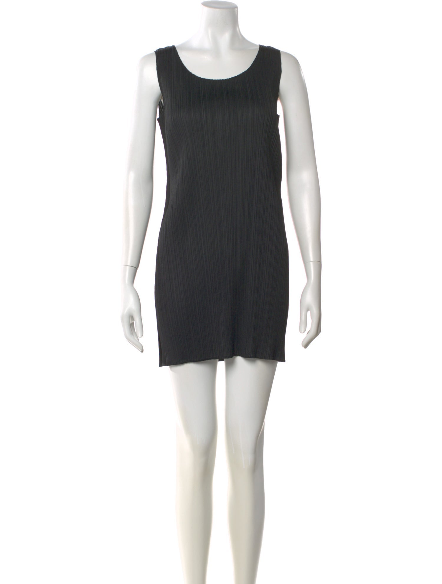 Pleats Please Issey Miyake Scoop Neck Mini Dress