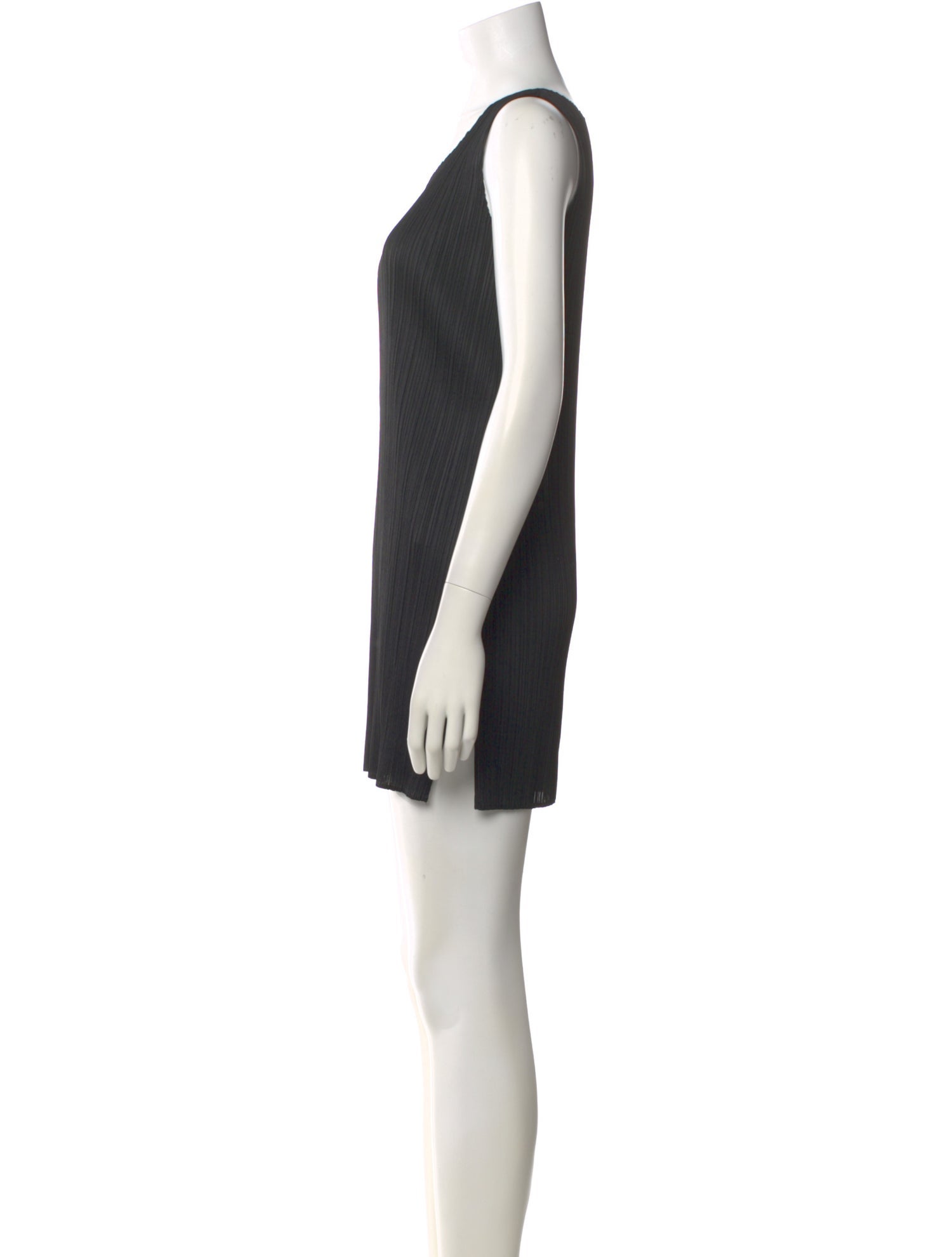 Pleats Please Issey Miyake Scoop Neck Mini Dress