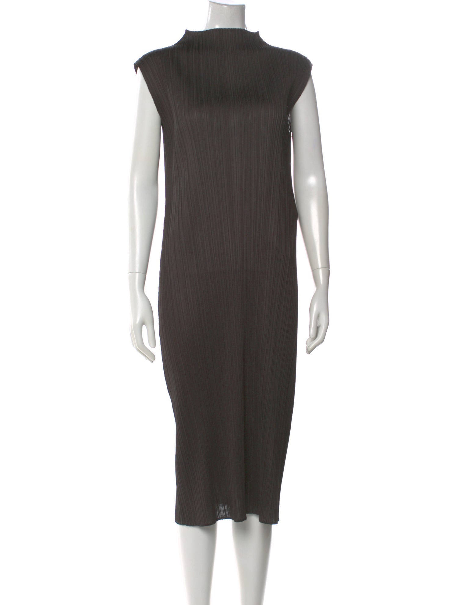 Pleats Please Issey Miyake Turtleneck Midi Length Dress