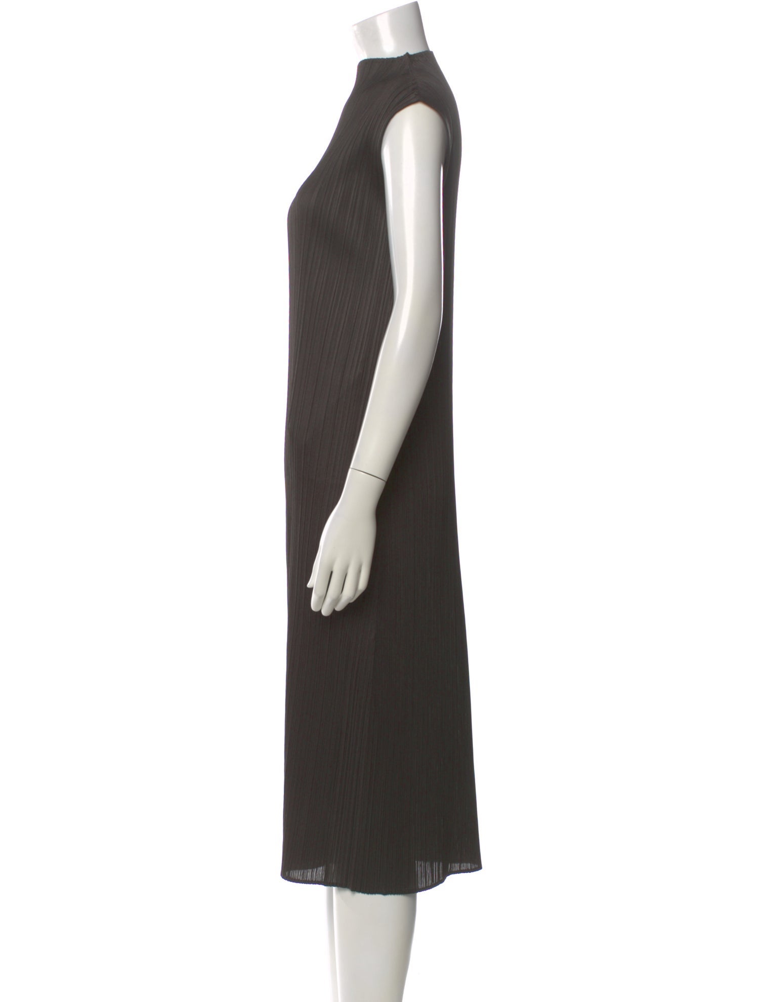 Pleats Please Issey Miyake Turtleneck Midi Length Dress