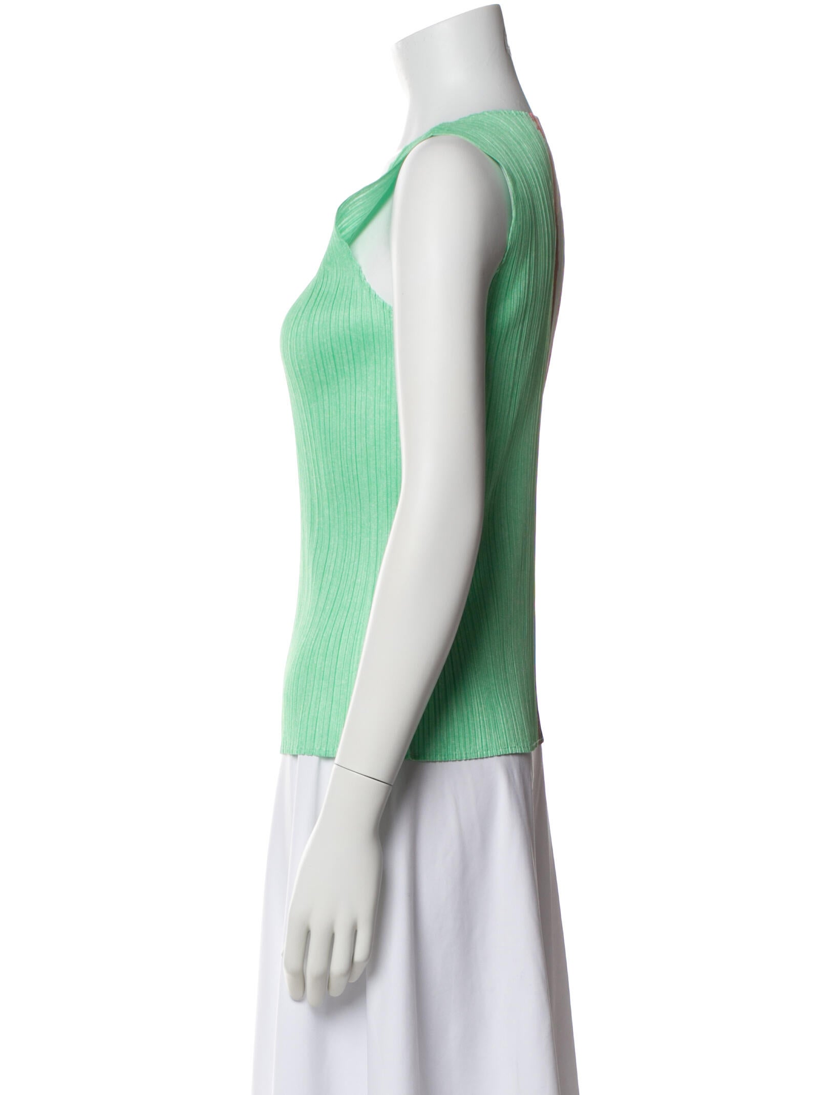 Pleats Please Issey Miyake Printed Crew Neck Top