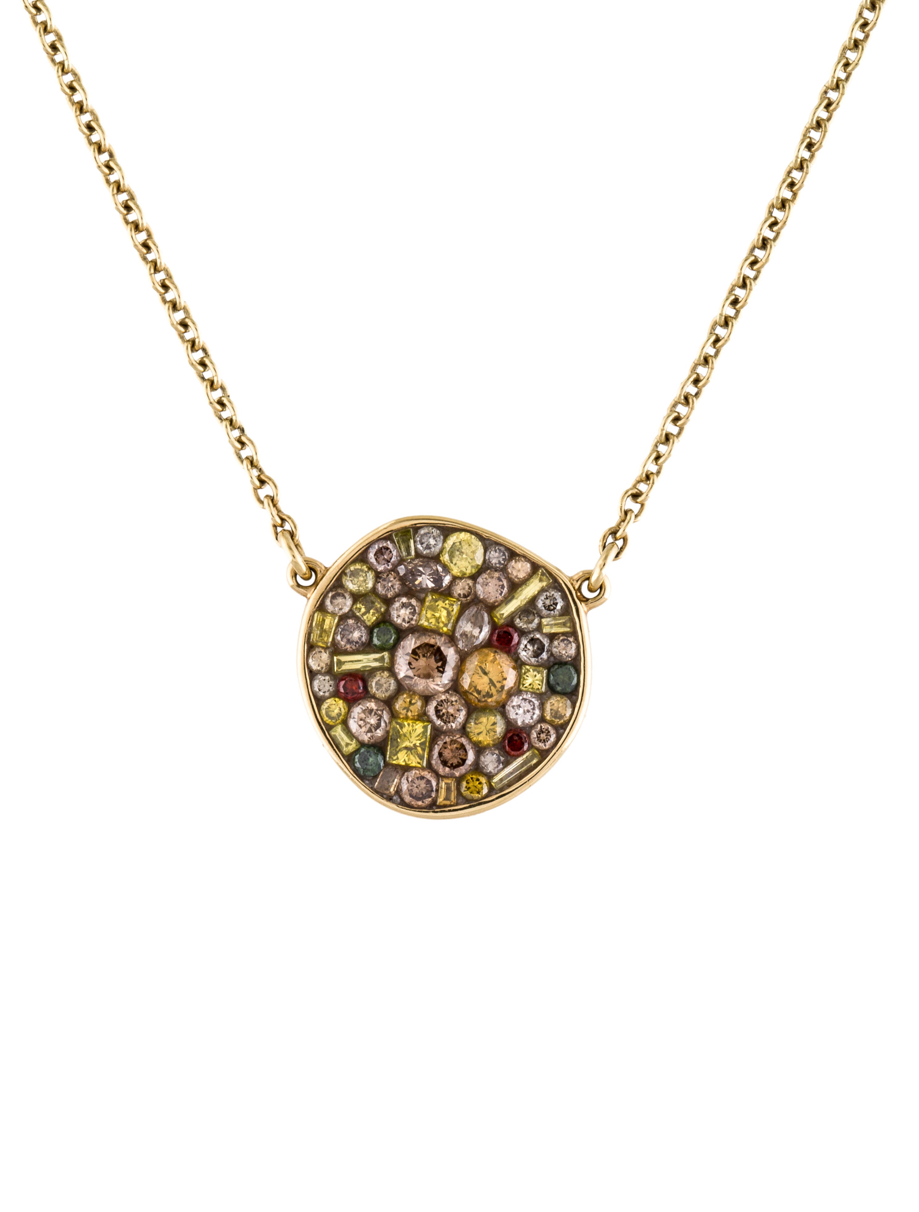 Plevé Mosaic Diamond Pendant Necklace Necklaces PLV20005 The RealReal