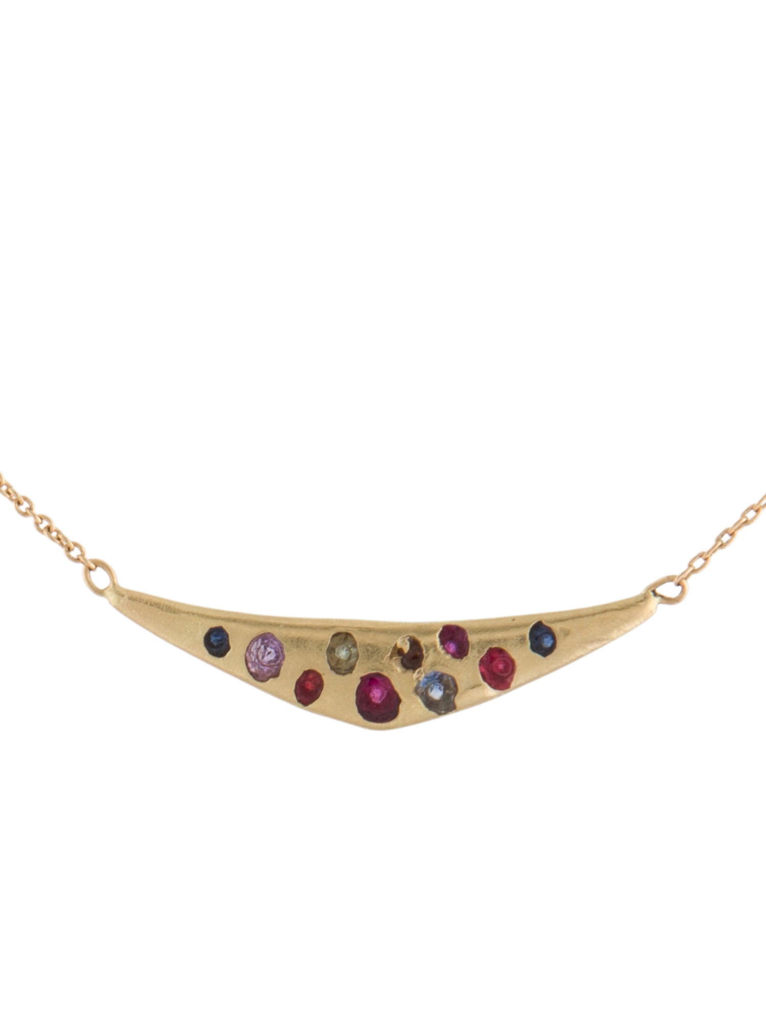 Polly Wales 18K Sapphire & Ruby Confetti Pendant Necklace