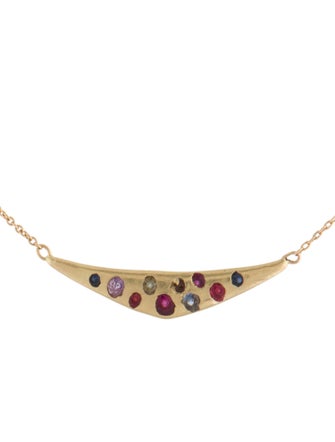 Polly Wales 18K Sapphire & Ruby Confetti Pendant Necklace