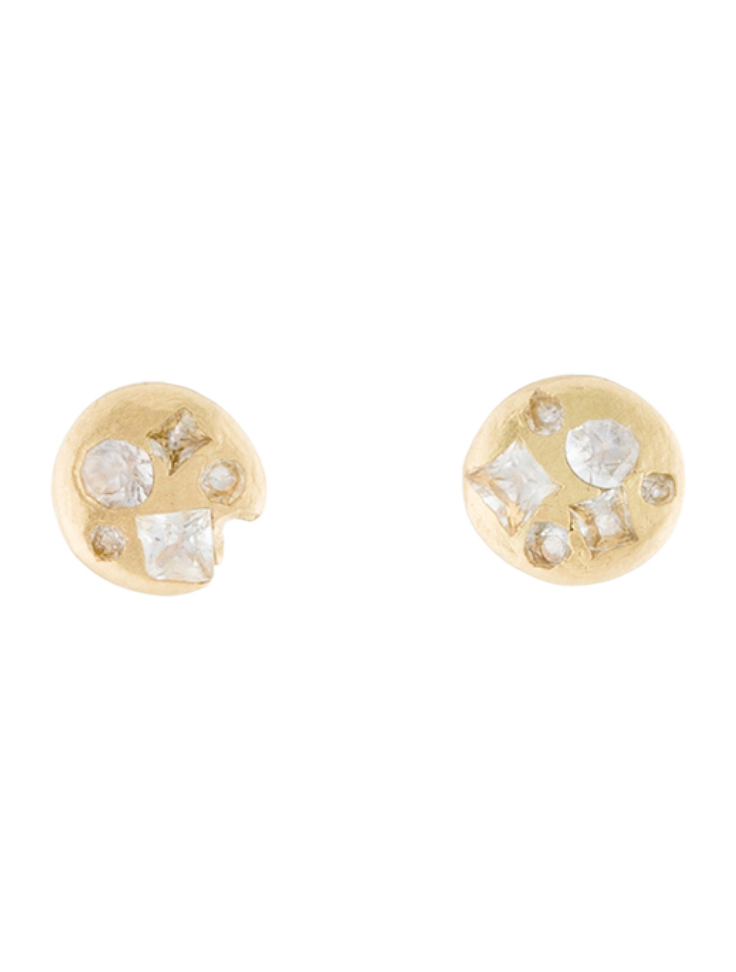 Polly Wales 18K Sapphire Stud Earrings