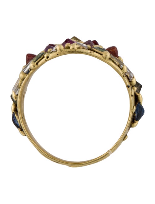 Polly Wales 18K Sapphire & Diamond Shield Ring