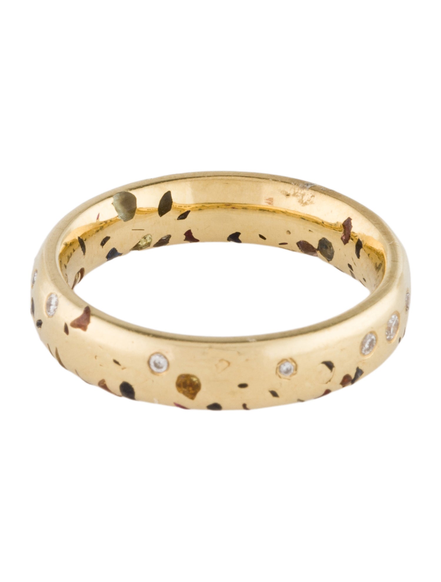 Polly Wales 18K Diamond, Ruby & Sapphire Rainbow Confetti Band