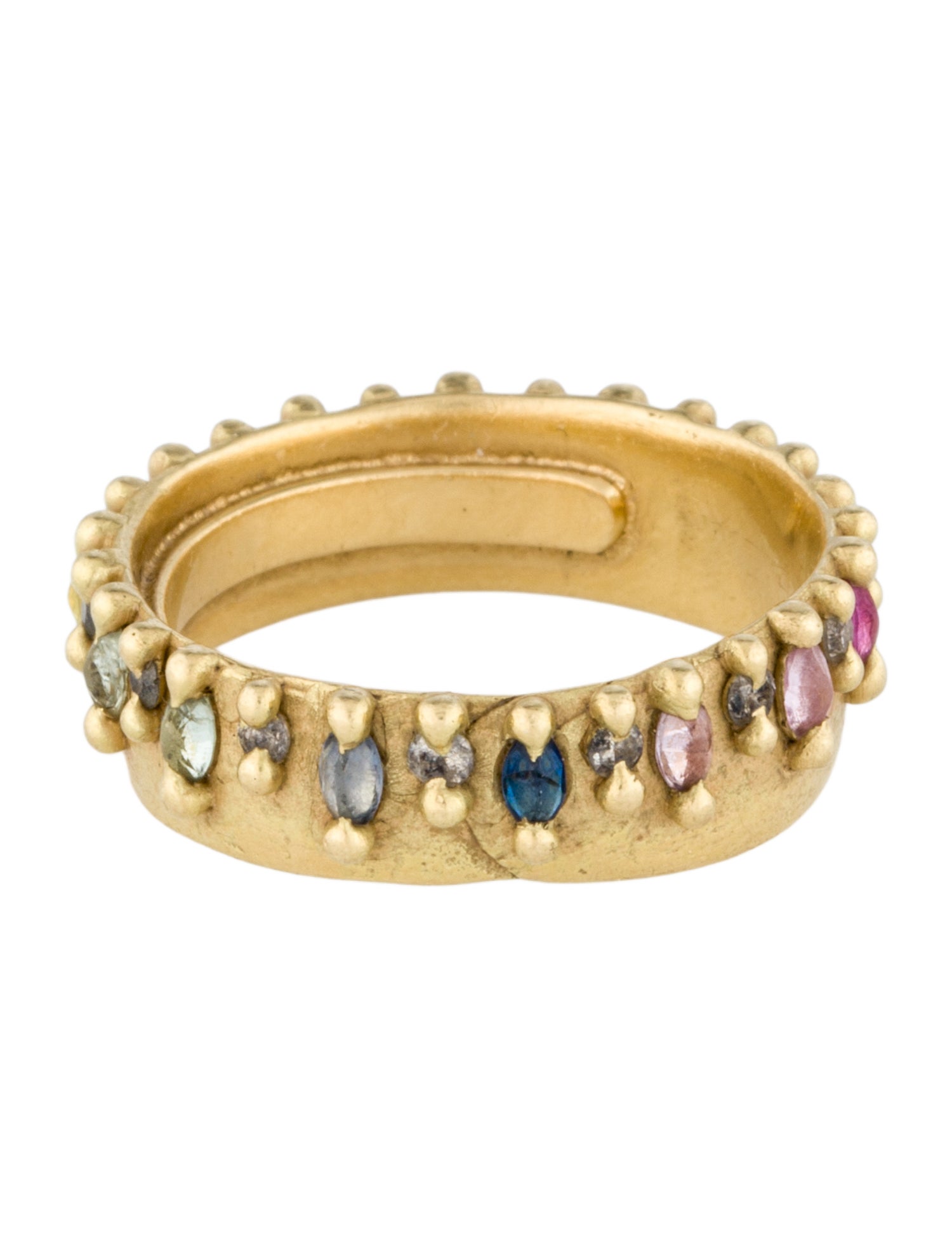 Polly Wales 18K Sapphire & Diamond Rainbow Noelle Eternity Band