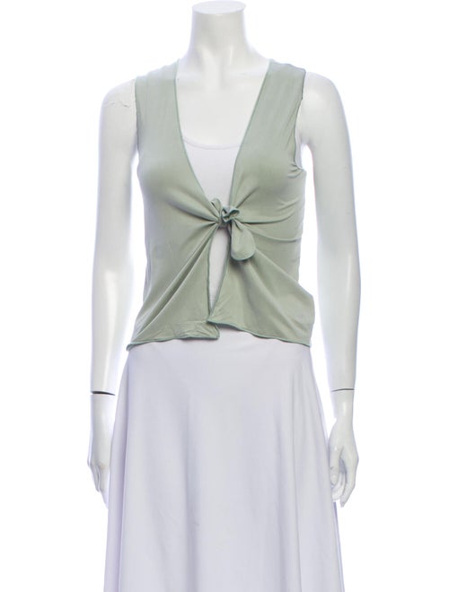 Paloma Wool V-Neck Sleeveless Crop Top Wool