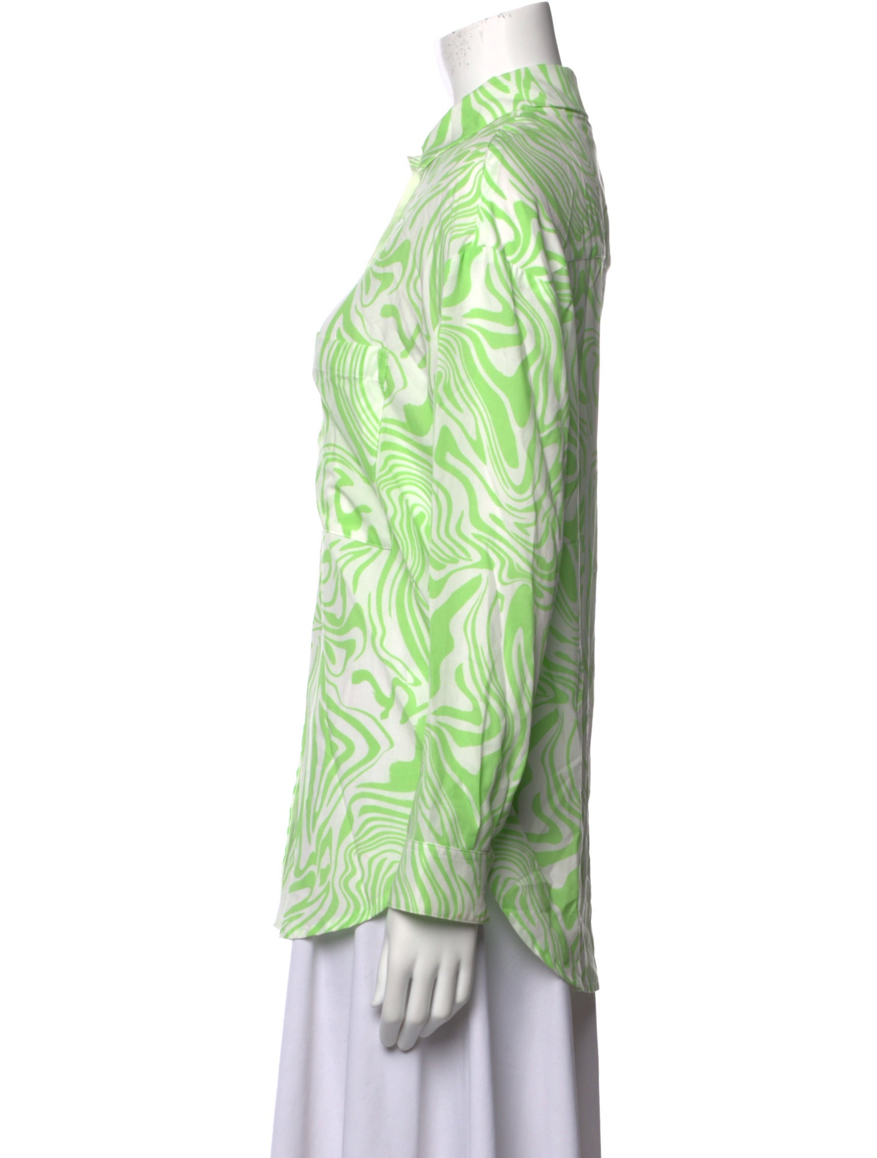 Paloma Wool Printed Long Sleeve Button-Up Top