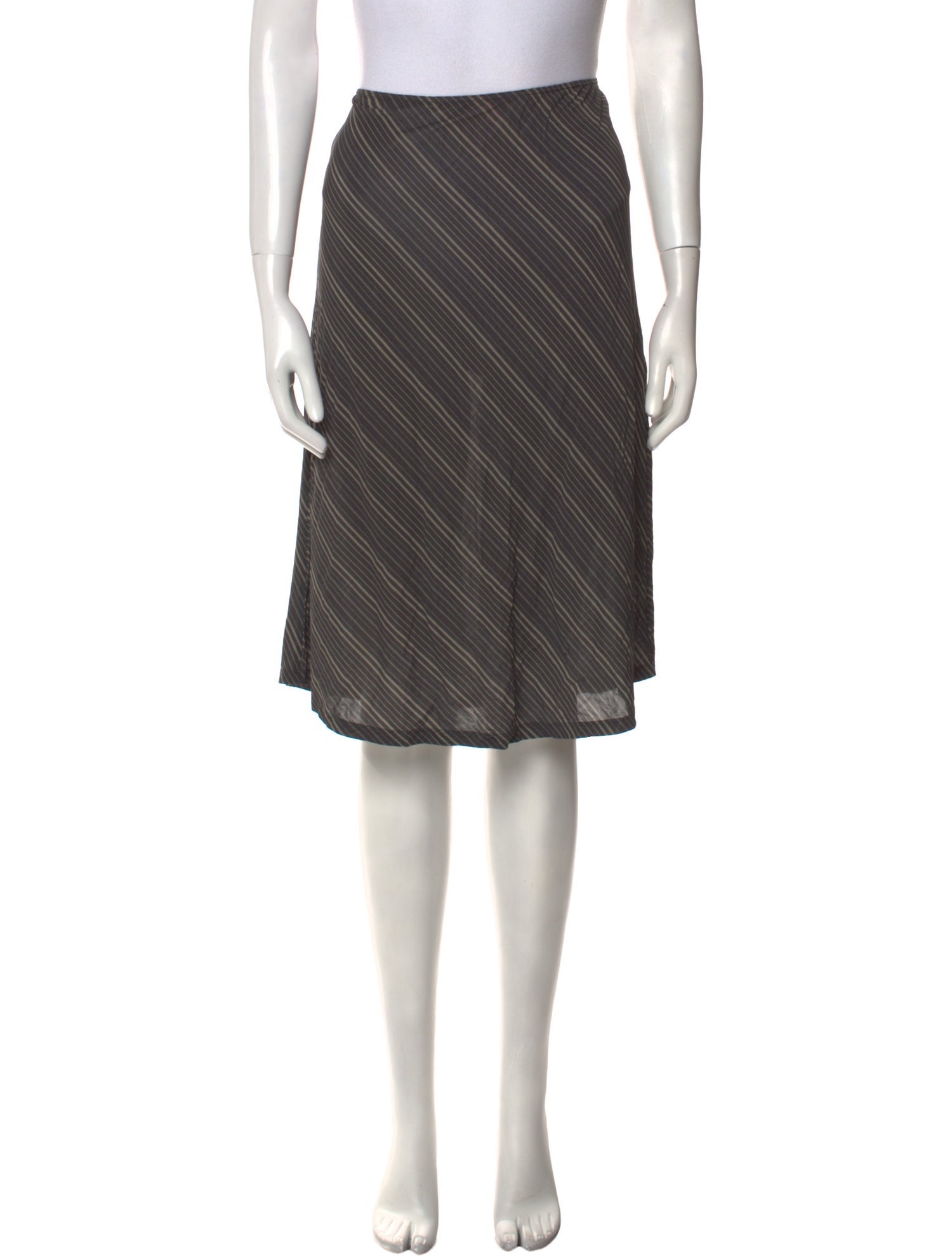 【as\"on】POLA STRIPE SKIRT ISSEY MIYAKE Cotton Poly Stripe Wrap Skirt Yellow 9 | PLAYFUL