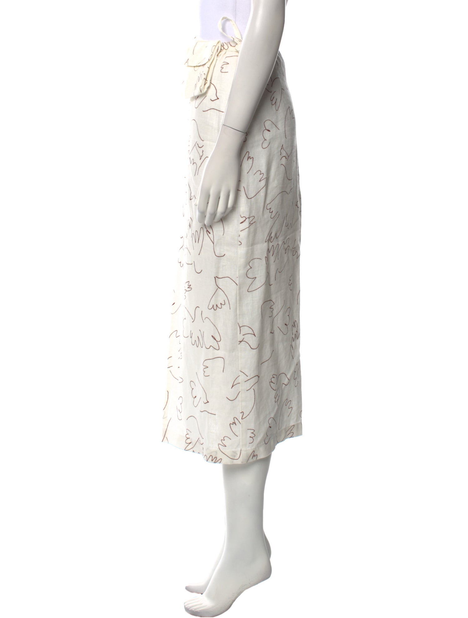 Paloma Wool Linen Midi Length Skirt