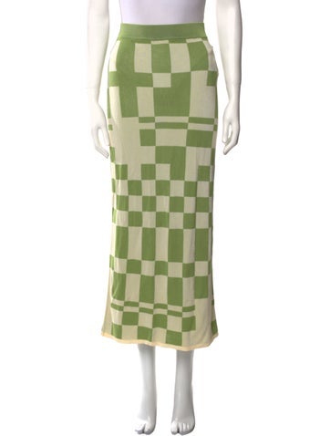 Paloma Wool Skirts Plaid Print Midi Length Skirt M