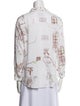 Paloma Wool Printed Three-Quarter Sleeve Button-Up Top