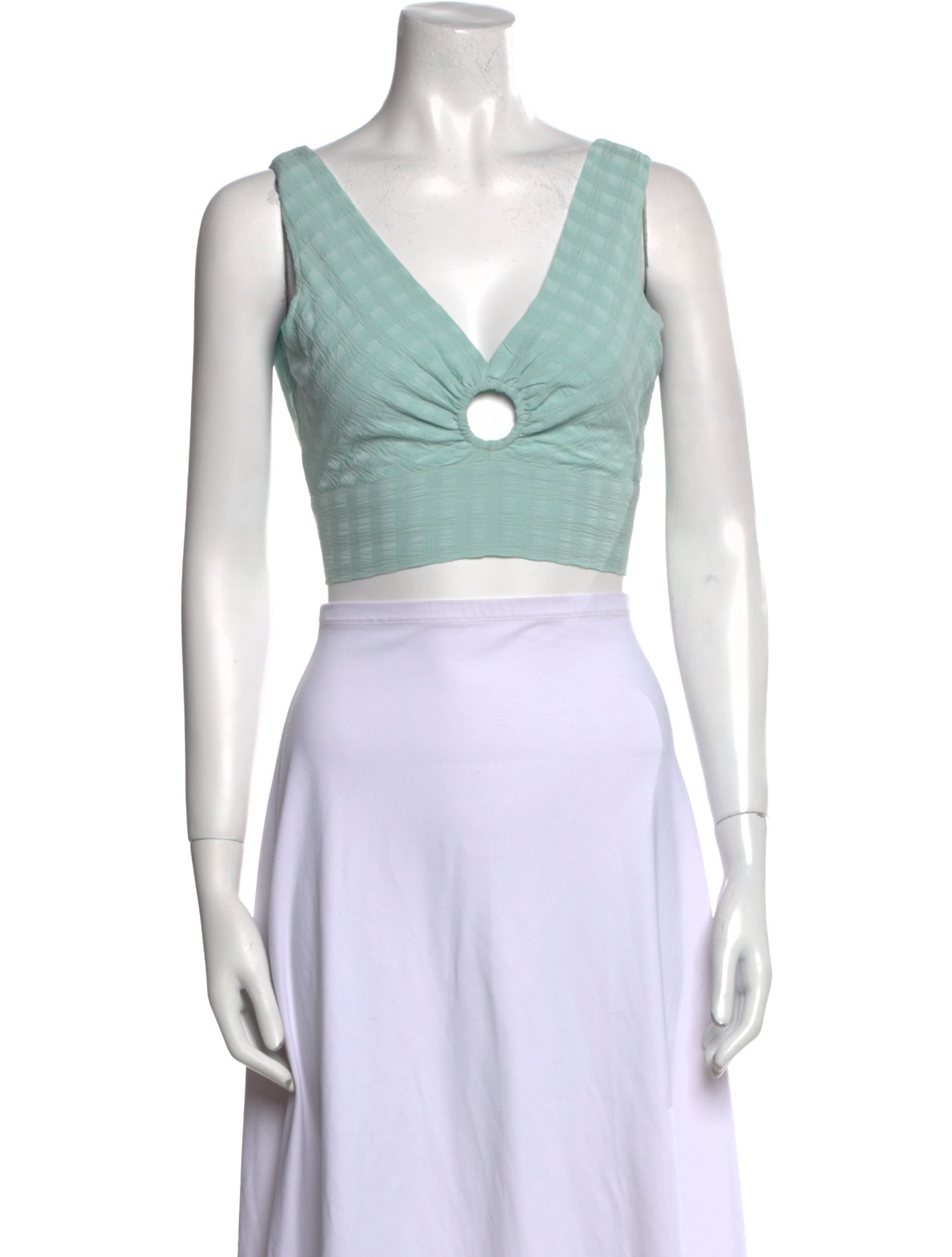 Paloma Wool Linen V-Neck Crop Top